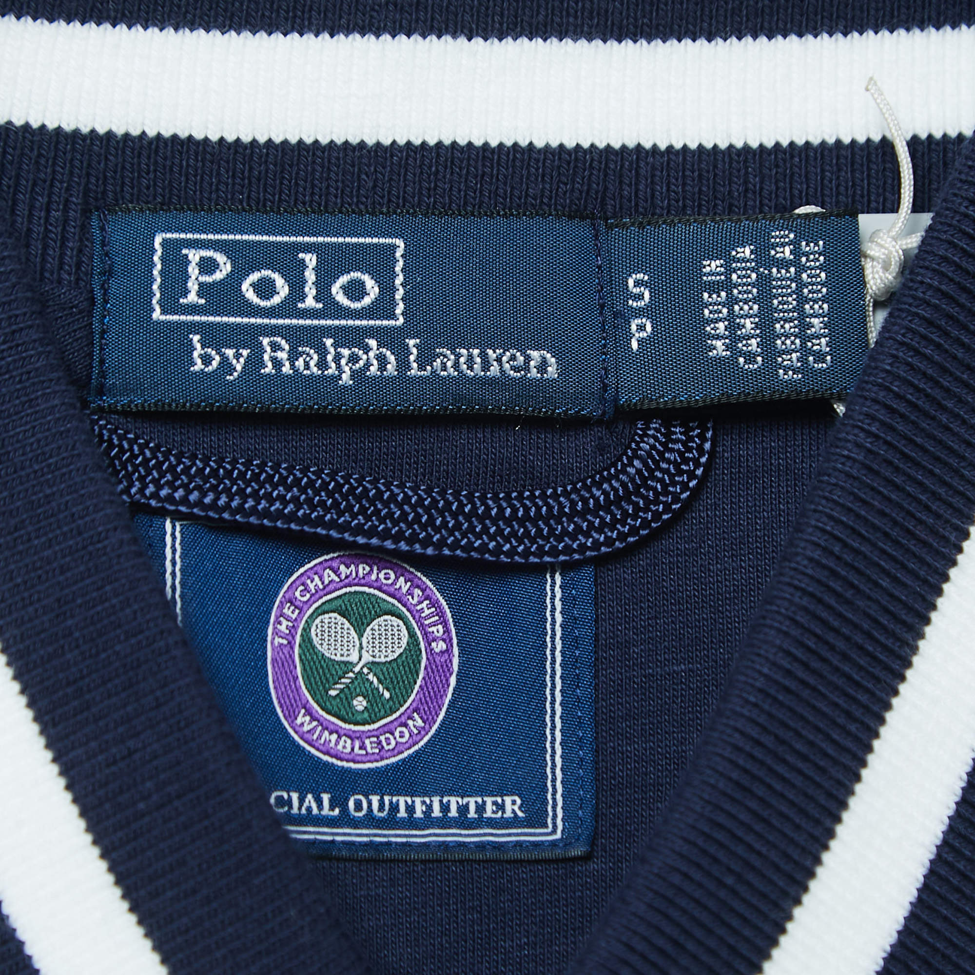 Polo Ralph Lauren X Wimbledon Navy Blue/White Jersey Bomber Jacket S