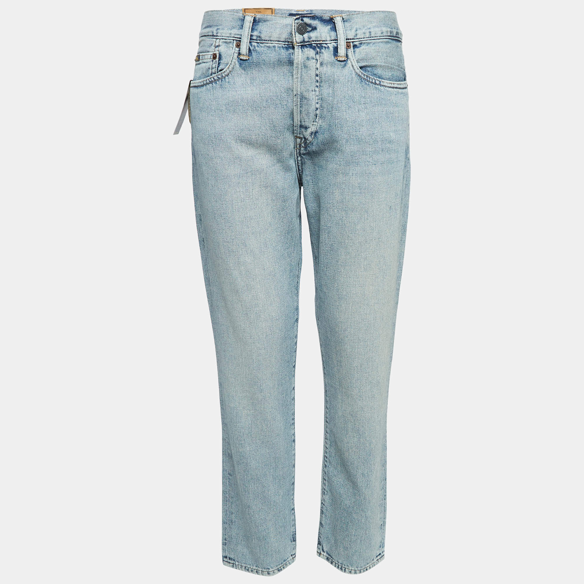 Pre Owned Polo Ralph Lauren Blue Denim The Avery Boyfriends Jeans M Waist 29"