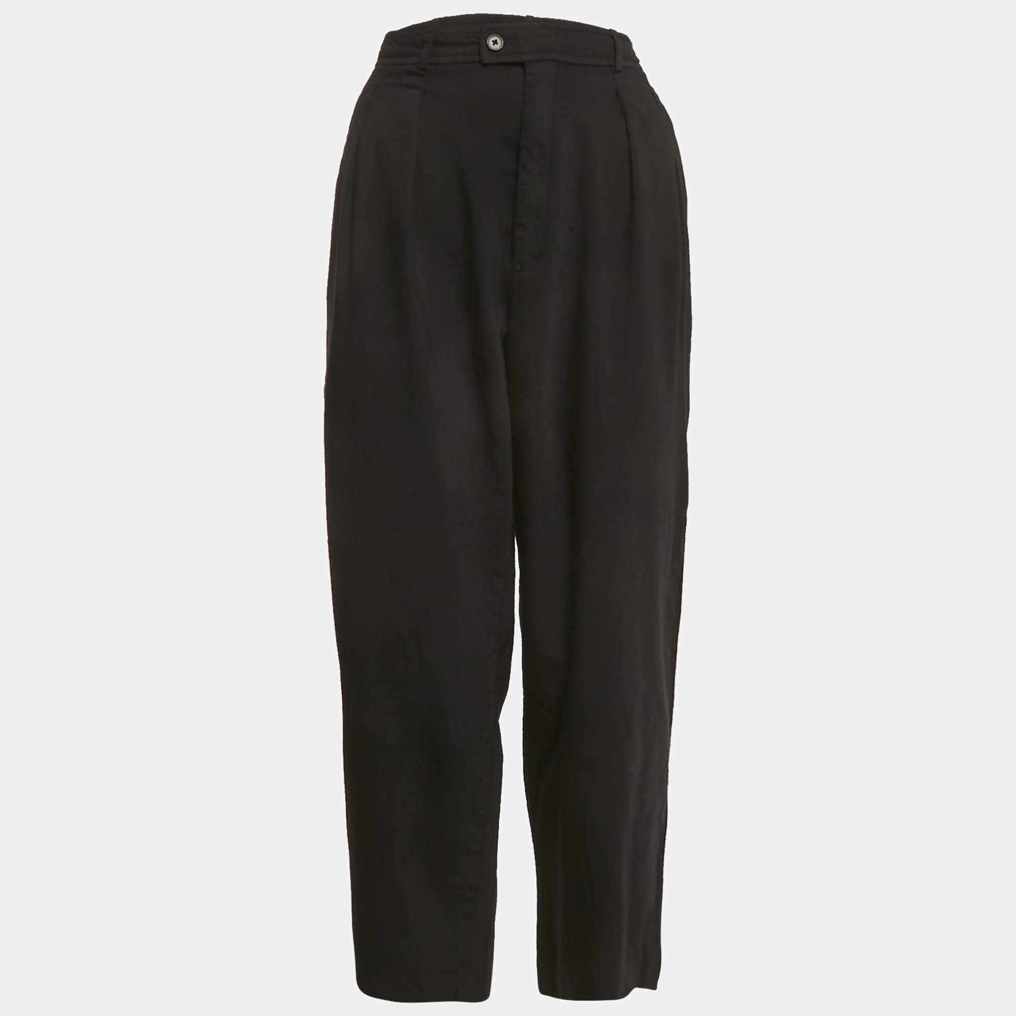 Polo Ralph Lauren Black Wool Blend Pleated Trousers M