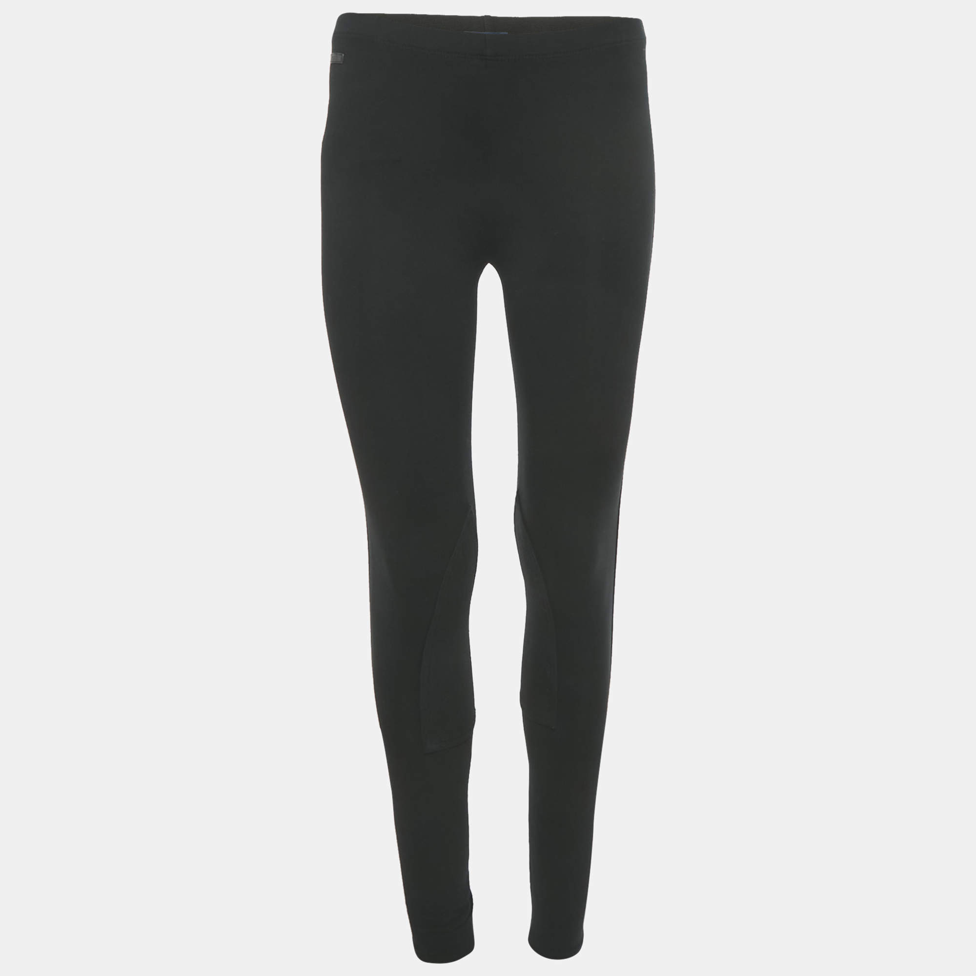Pre Owned Polo Ralph Lauren Black Jersey Leggings S