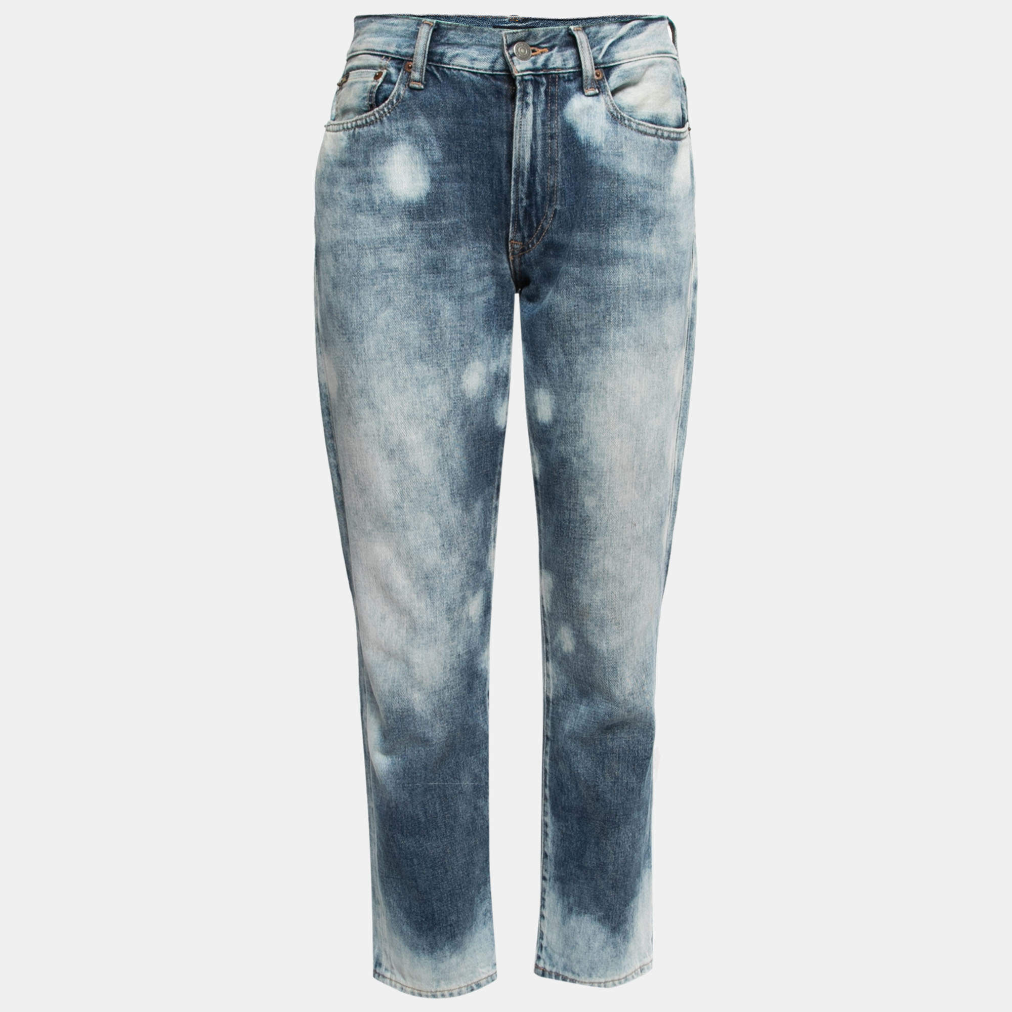 Polo Ralph Lauren Blue Dyed Washed Denim Avery Boyfriend Jean 