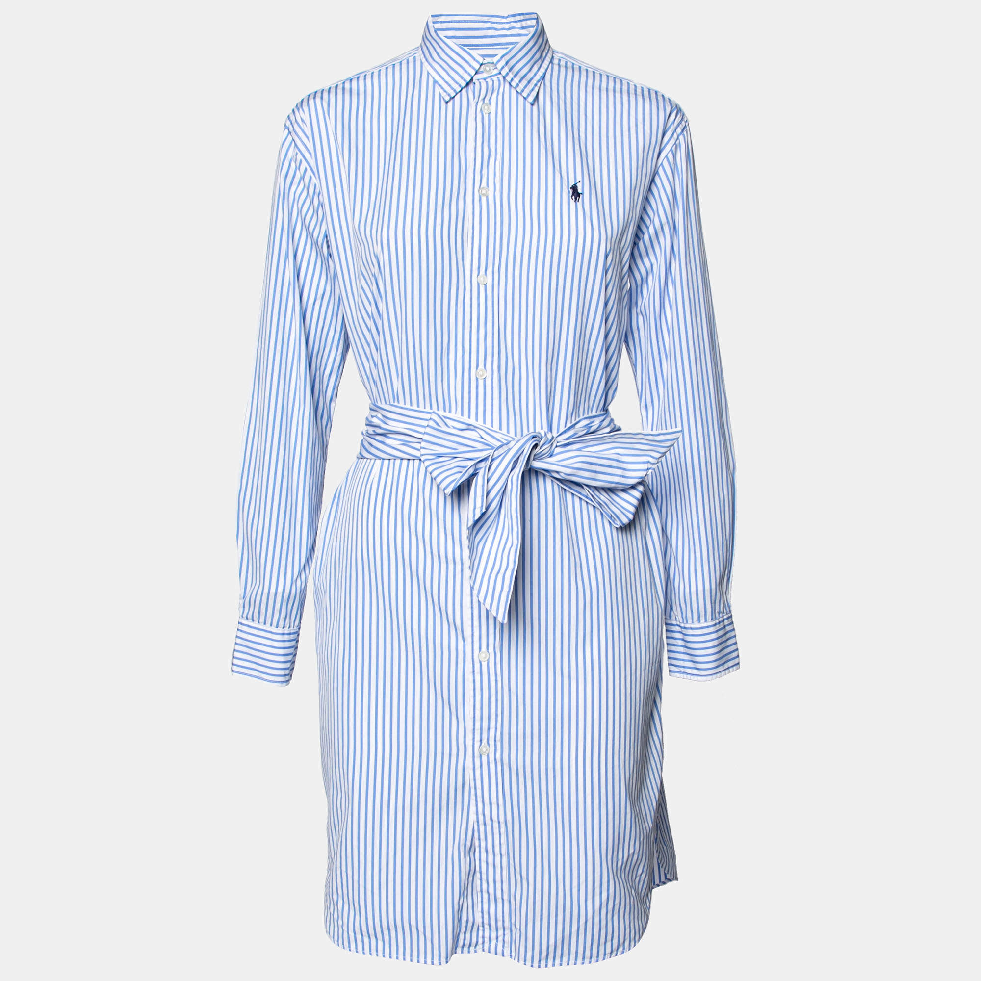 送関込☆POLO RALPH LAUREN BELTED STRIPED COTTON SHIRTDRESS Polo Ralph Lauren Belted Striped Cotton Shirtdress | Neiman