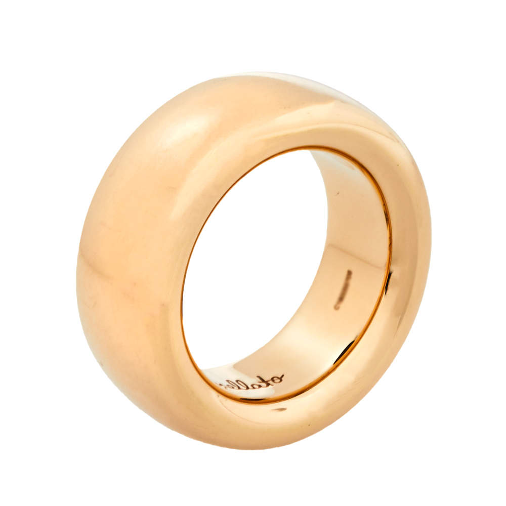 Pomellato Iconica 18K Rose Gold Large Band Ring Size 54