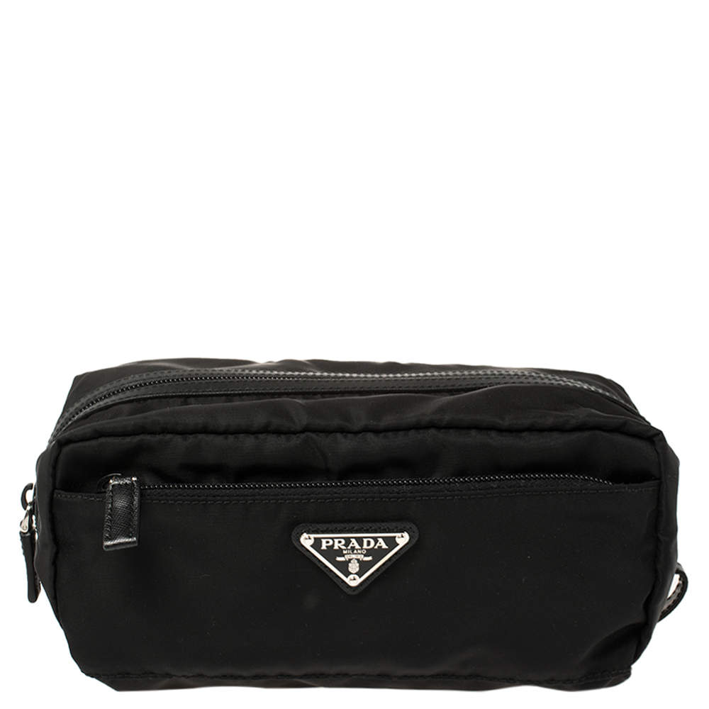 Prada Black Nylon Cosmetic Pouch Prada | The Luxury Closet