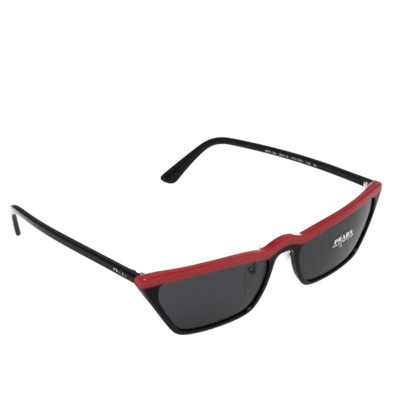 Prada Red/Grey SPR 19U Cat Eye Sunglasses