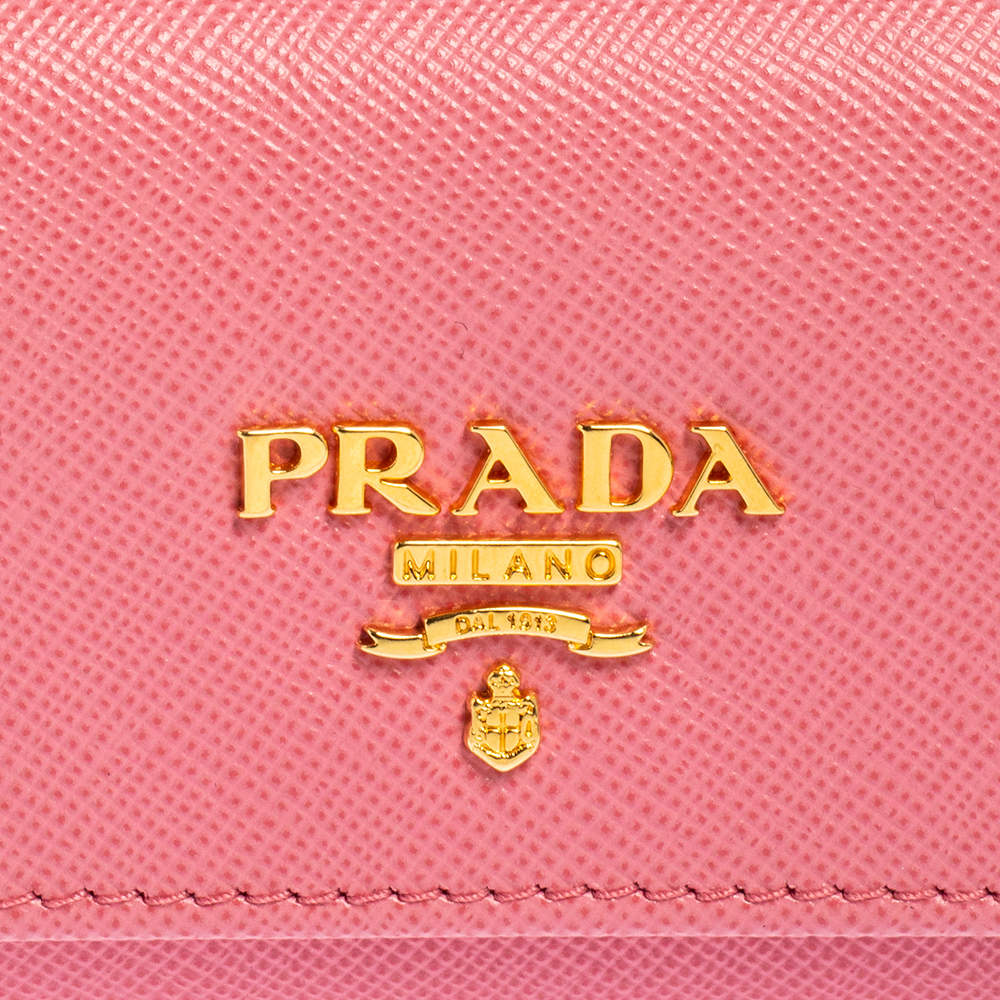 Prada Saffiano Zip Around Key Holder (SHG-26056) – LuxeDH