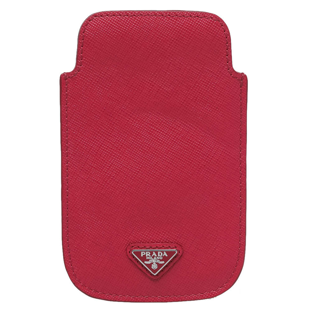 Pre Owned جراب آيفون برادا جلد سافيانو لوكس وردي