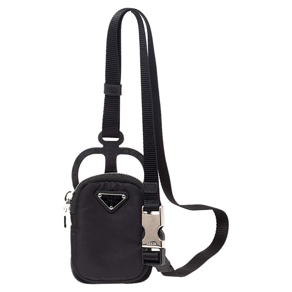 Prada Black Nylon Cellphone Case