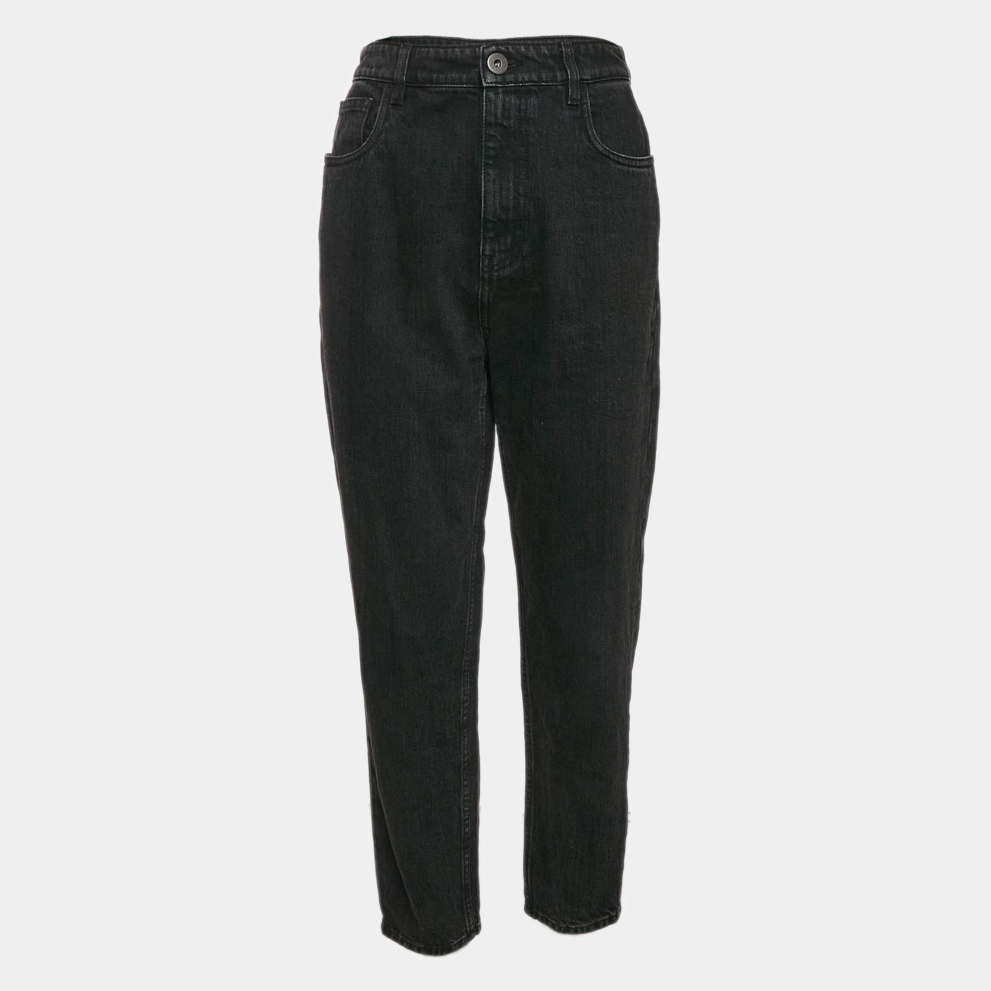 Prada Black Washed Denim Jeans M Waist 29"