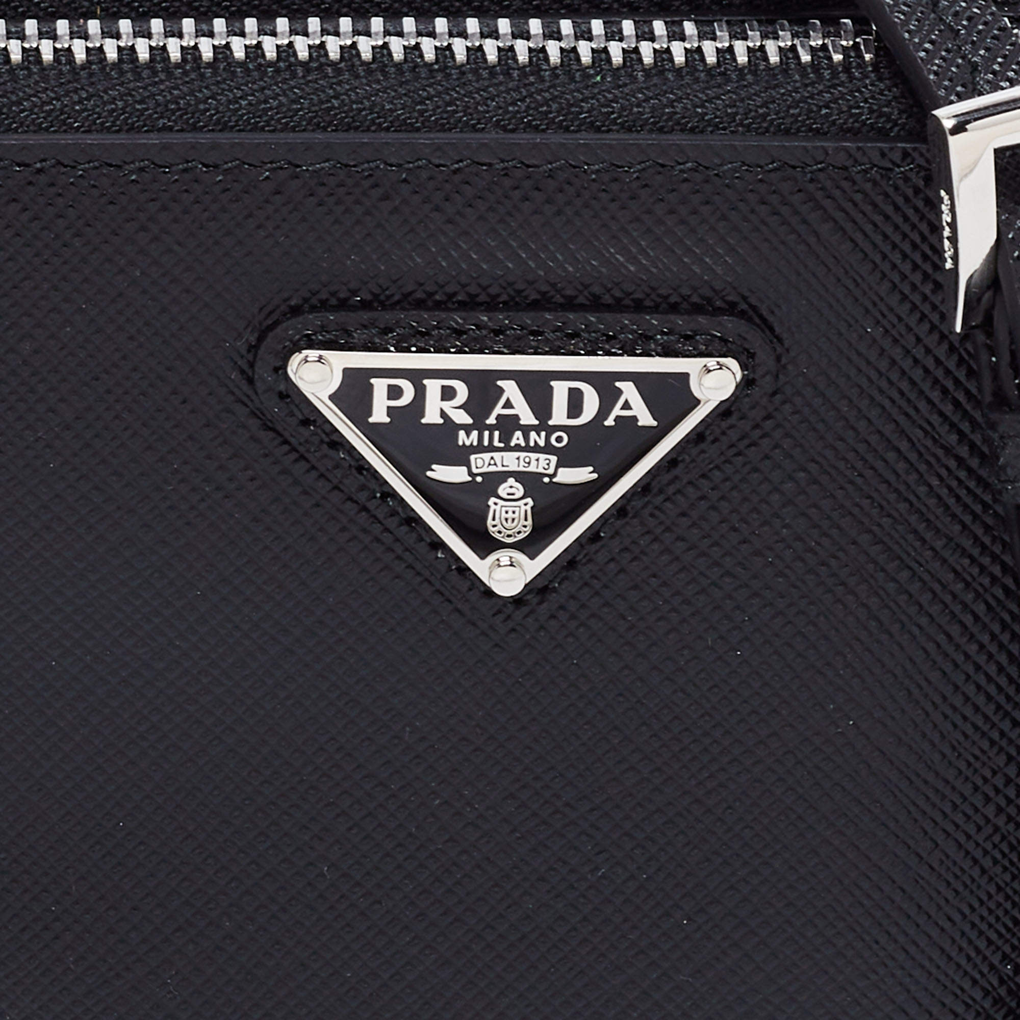 Prada Black Saffiano Top Handle Bag QNB04W3RKB031