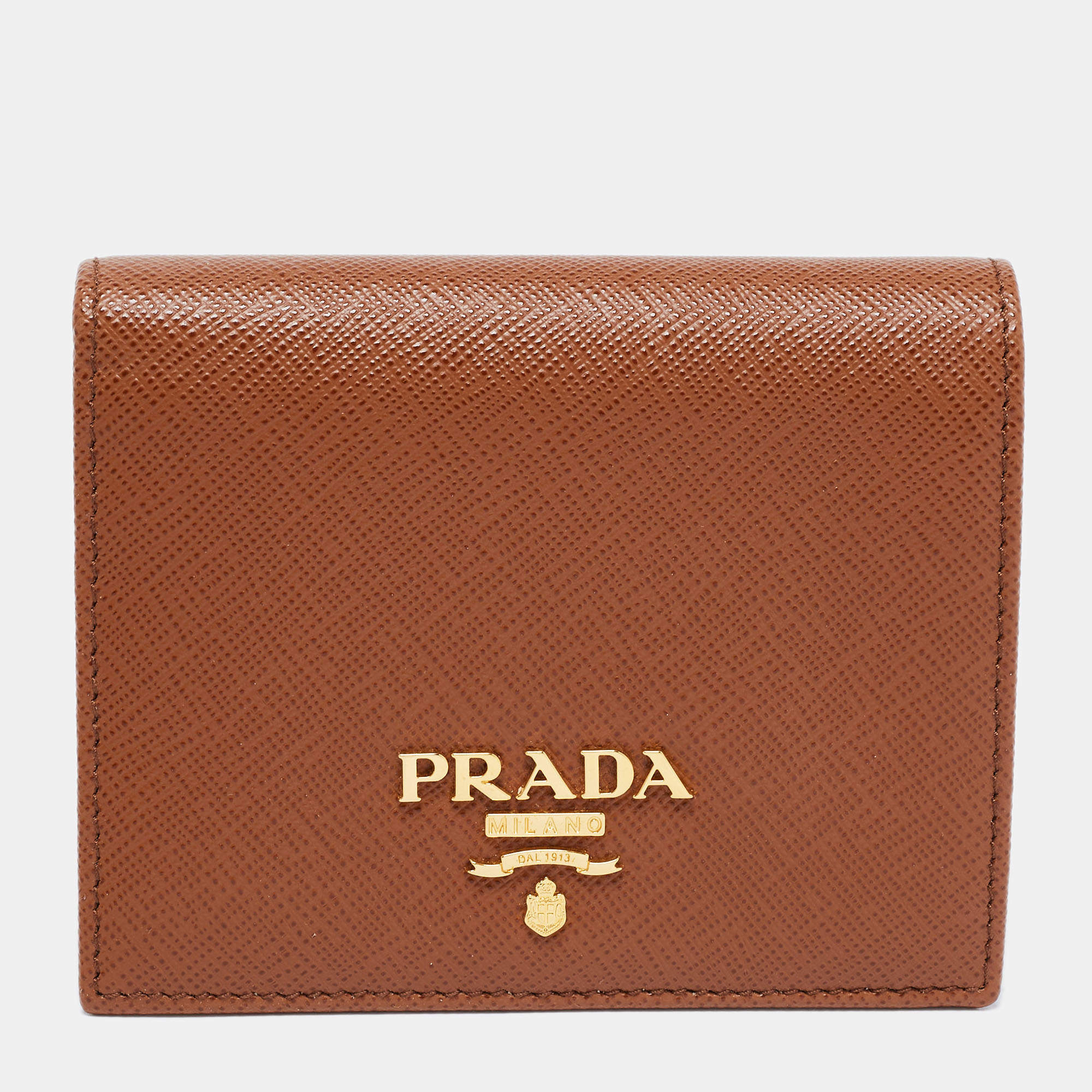 Prada Brown Saffiano Leather Bifold Wallet Prada | The Luxury Closet