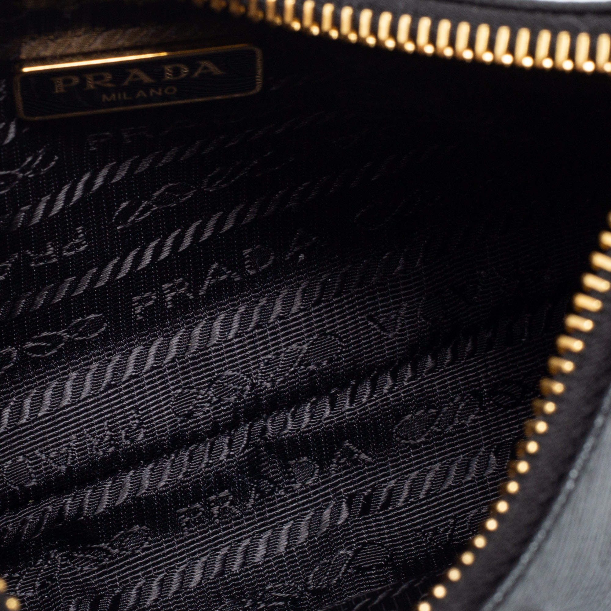 Prada Black Leather Foldover Small Shoulder Bag BR3307 - Yoogi's