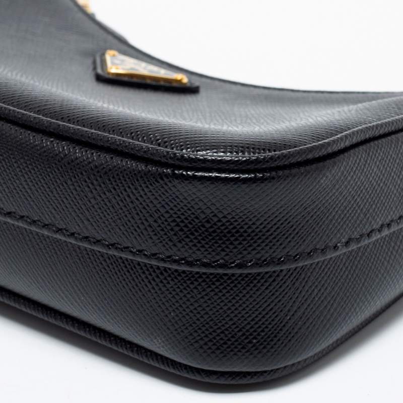 Prada Saffiano Cuir Leather Monochrome Small Tote (SHF-9NGmBJ) – LuxeDH