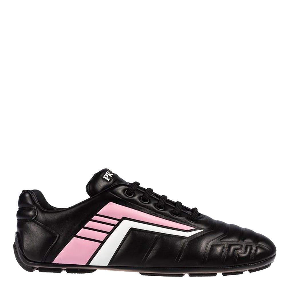 prada shoes pink and black