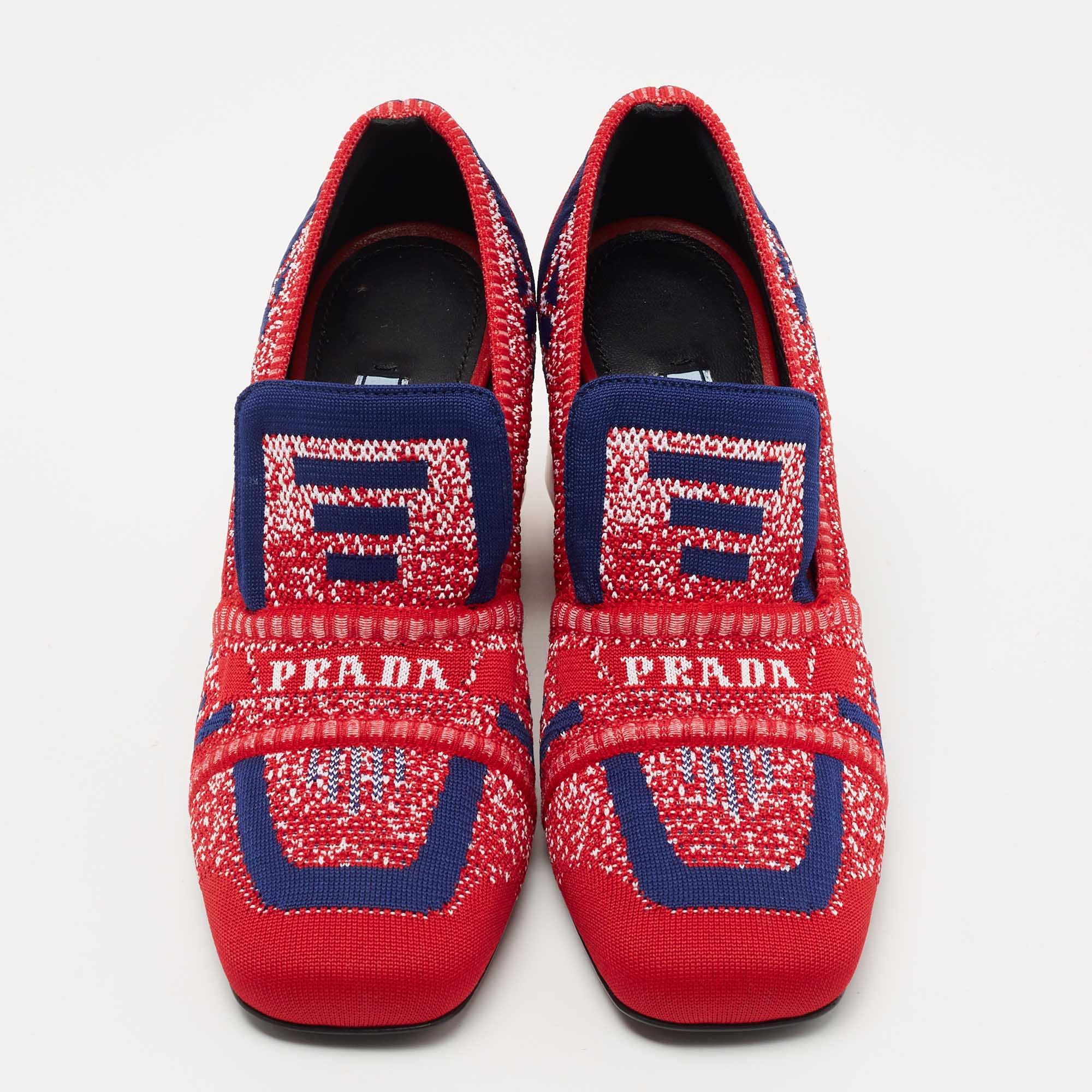 Prada knit fabric loafers best sale