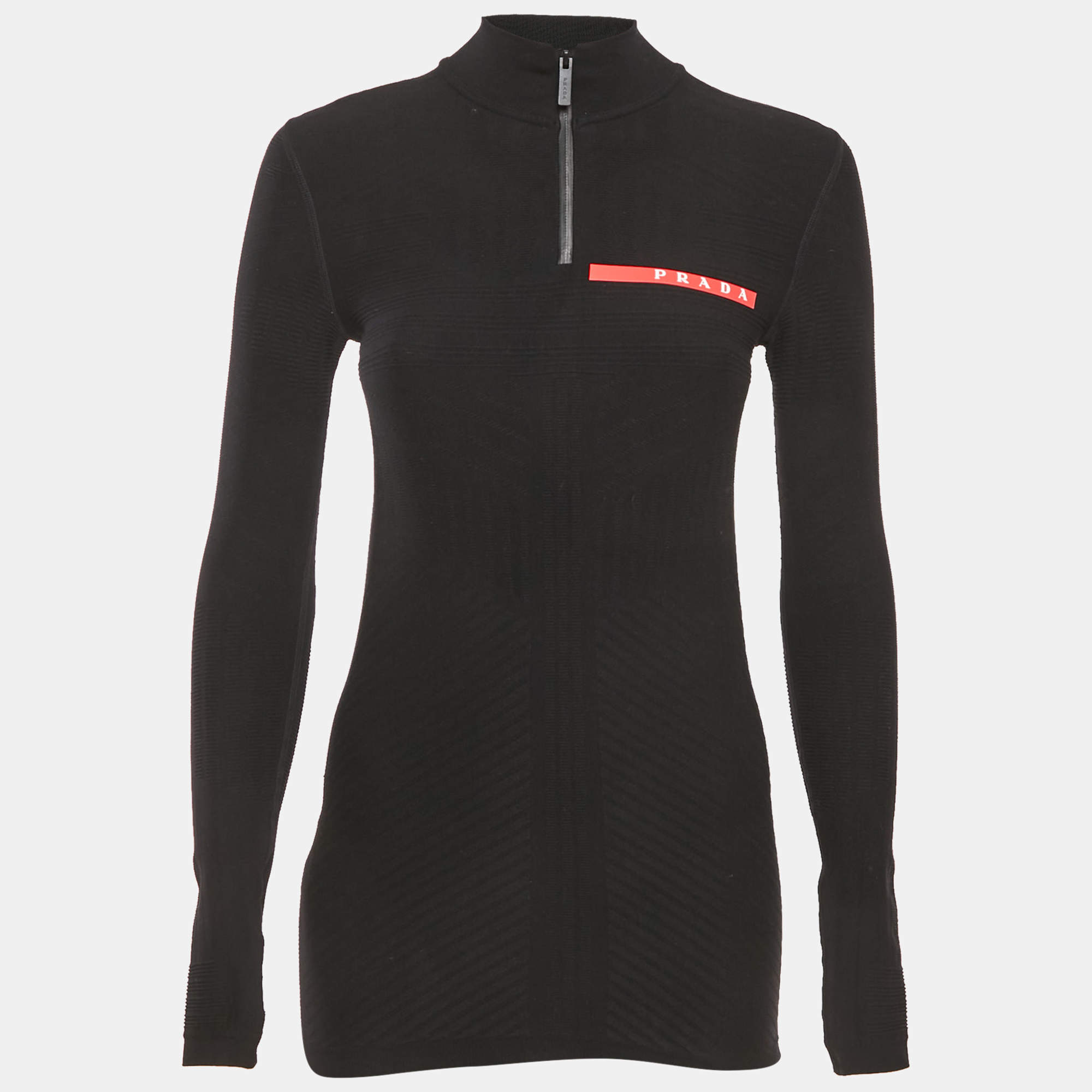 トップス PRADA SPORT / 2000SS Half Zip Mesh Top PRADA - PRADA SPORT 2000ss ナイロンジップシャツ メッシュ