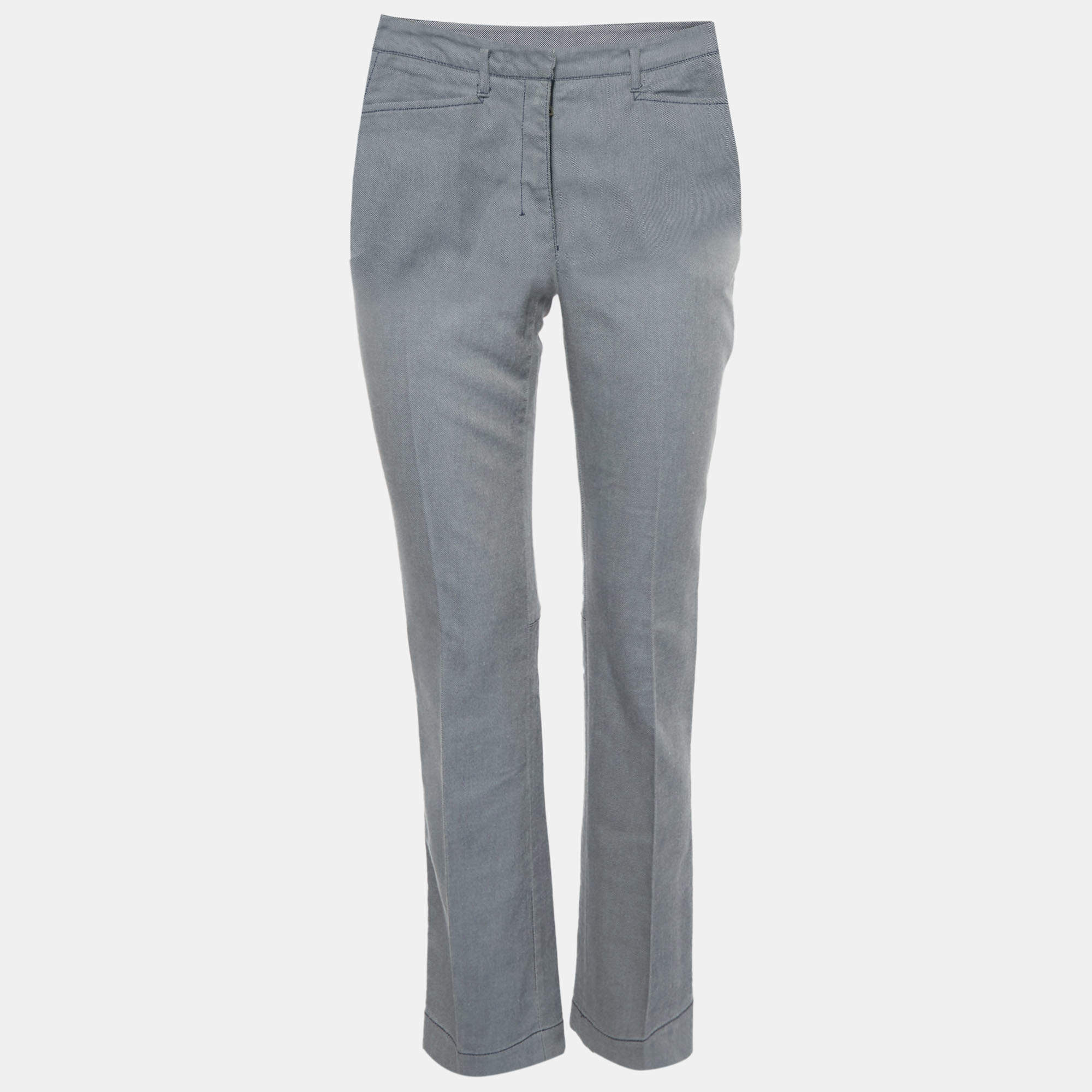 Pre Owned Prada Sport Blue Gabardine Pants S/Waist 26"