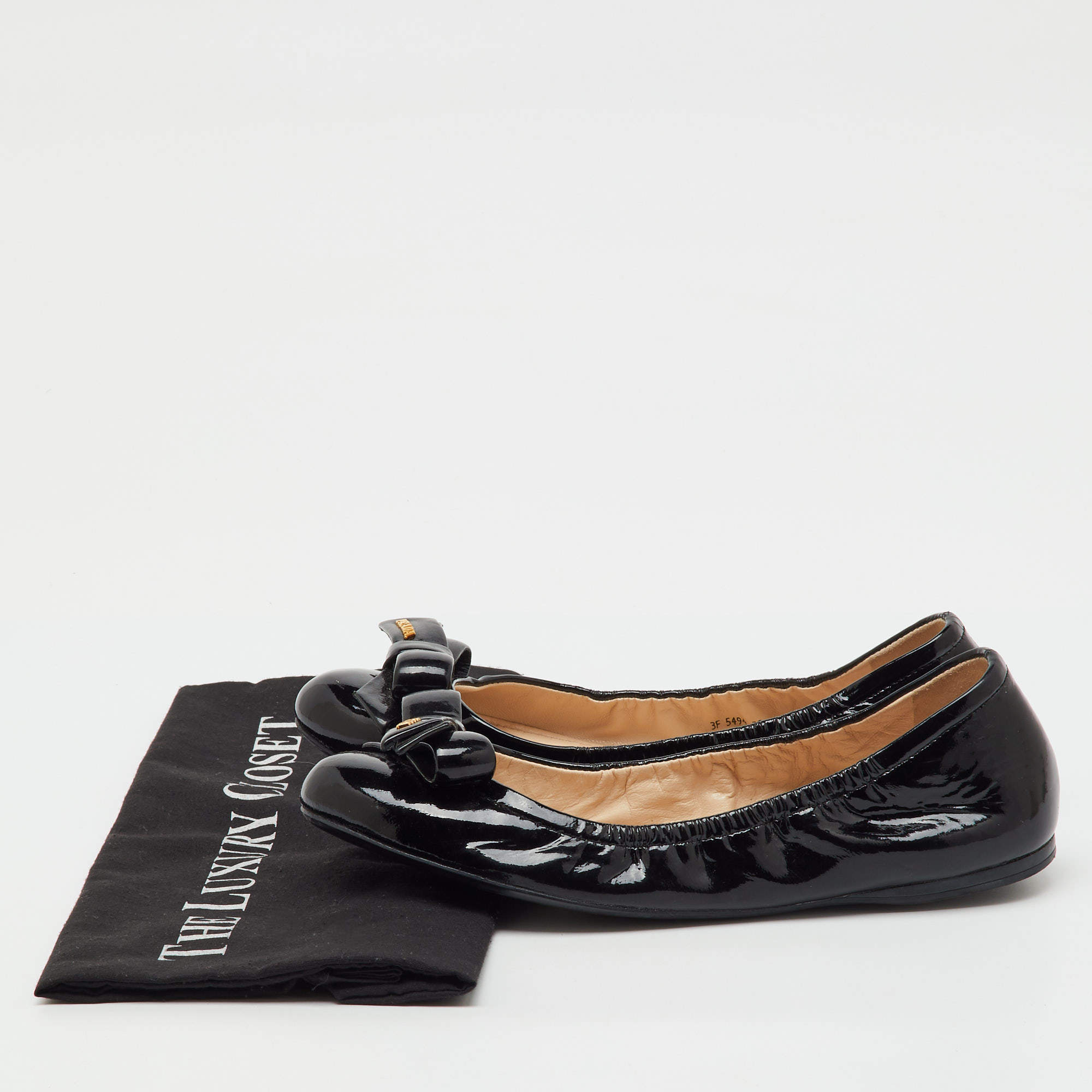 Prada Sport Silver/Cream Leather Scrunch Lace Up Ballet