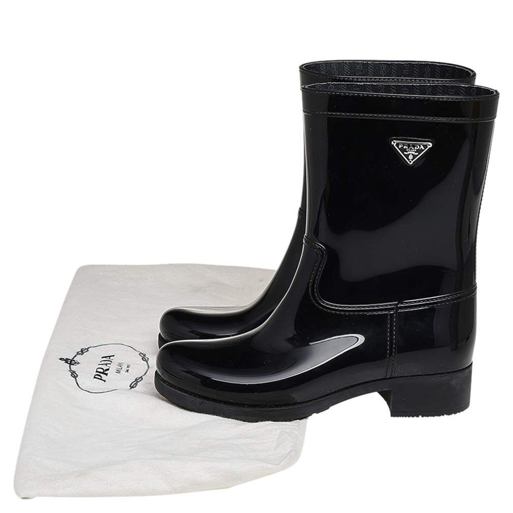 Prada Sport Rubber Rain Boots - Black Boots, Shoes - WPR121492