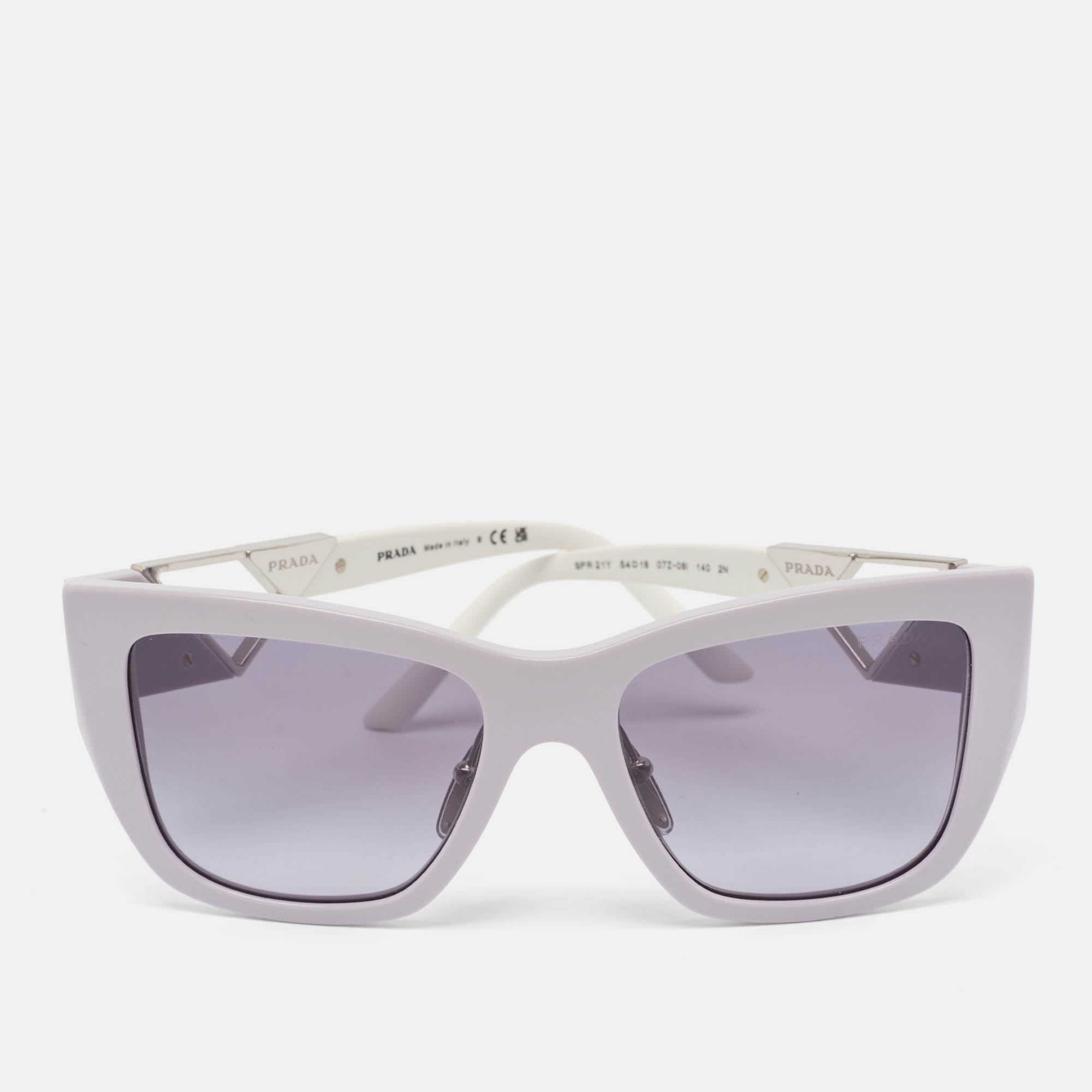 Prada Lilac/White SPR21Y Symbole Square Sunglasses