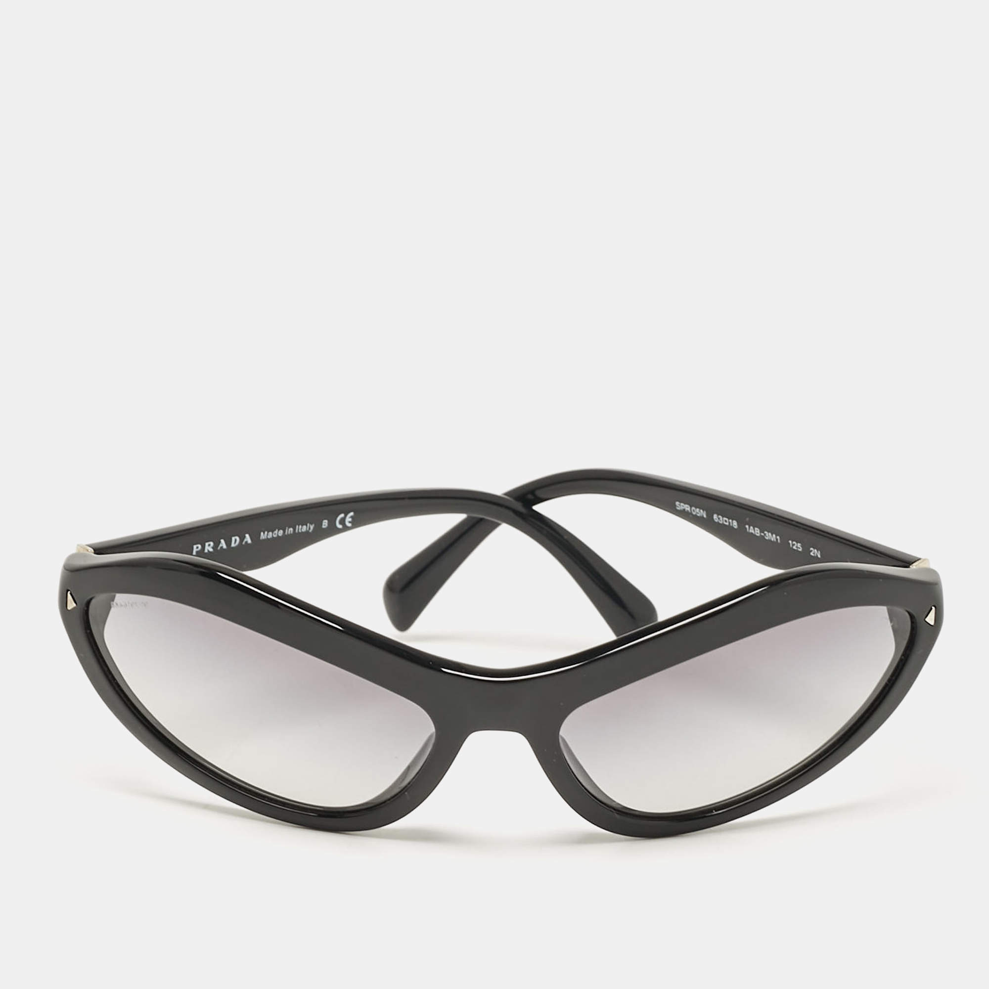 Prada Black Gradient SPR05N Capsule Cat Eye Sunglasses