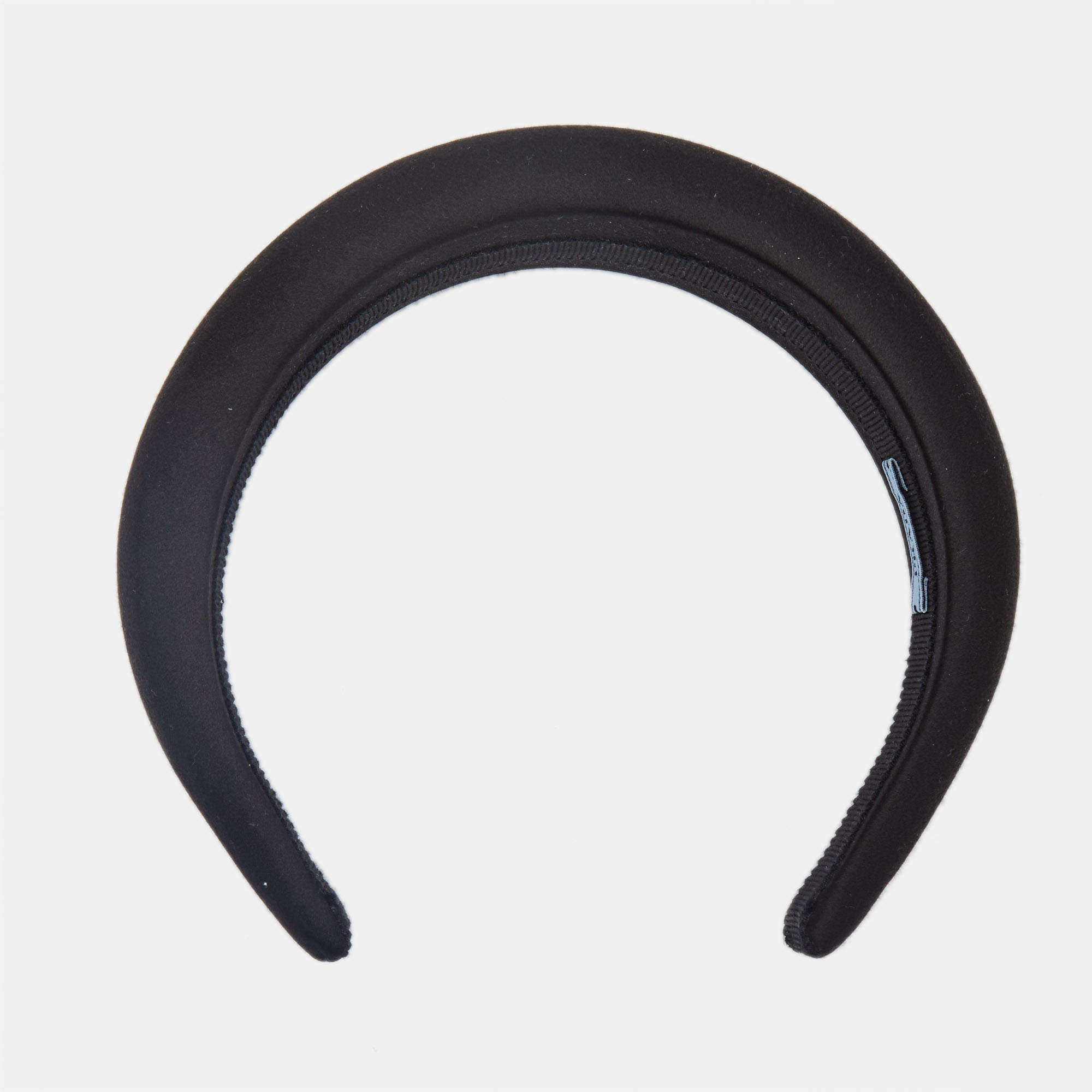 Prada Black Satin Wide Headband 