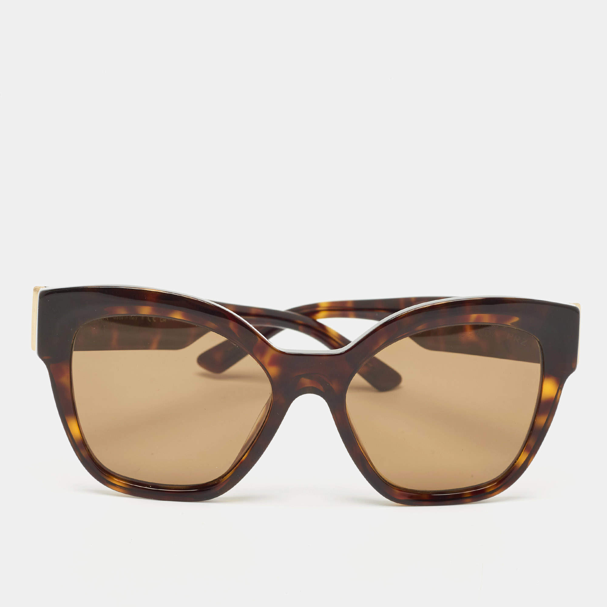 Prada Tortoise Brown Gradient SPR 17Z Butterfly Sunglasses