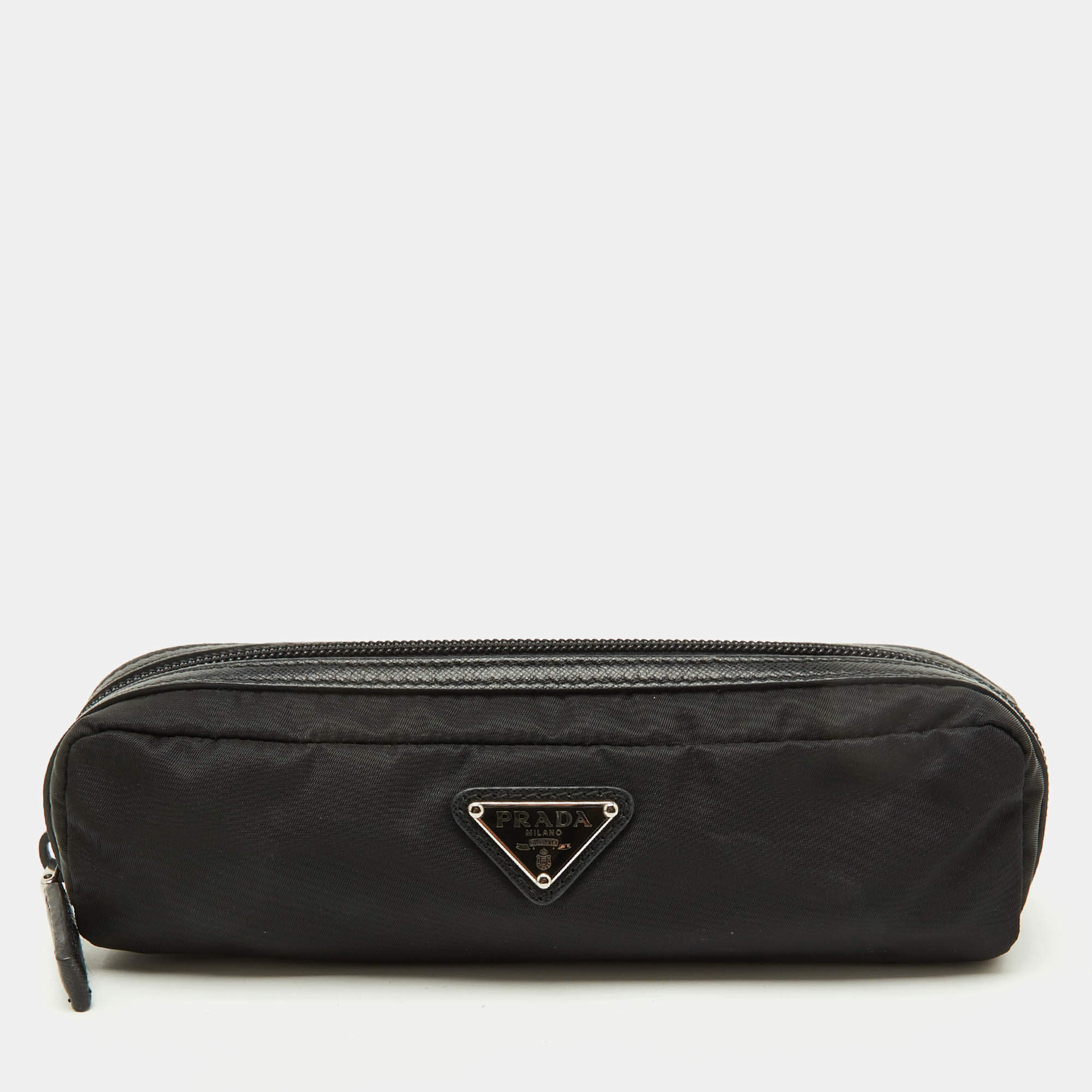 Pre Owned Prada Black Nylon Tessuto Cosmetic Pouch