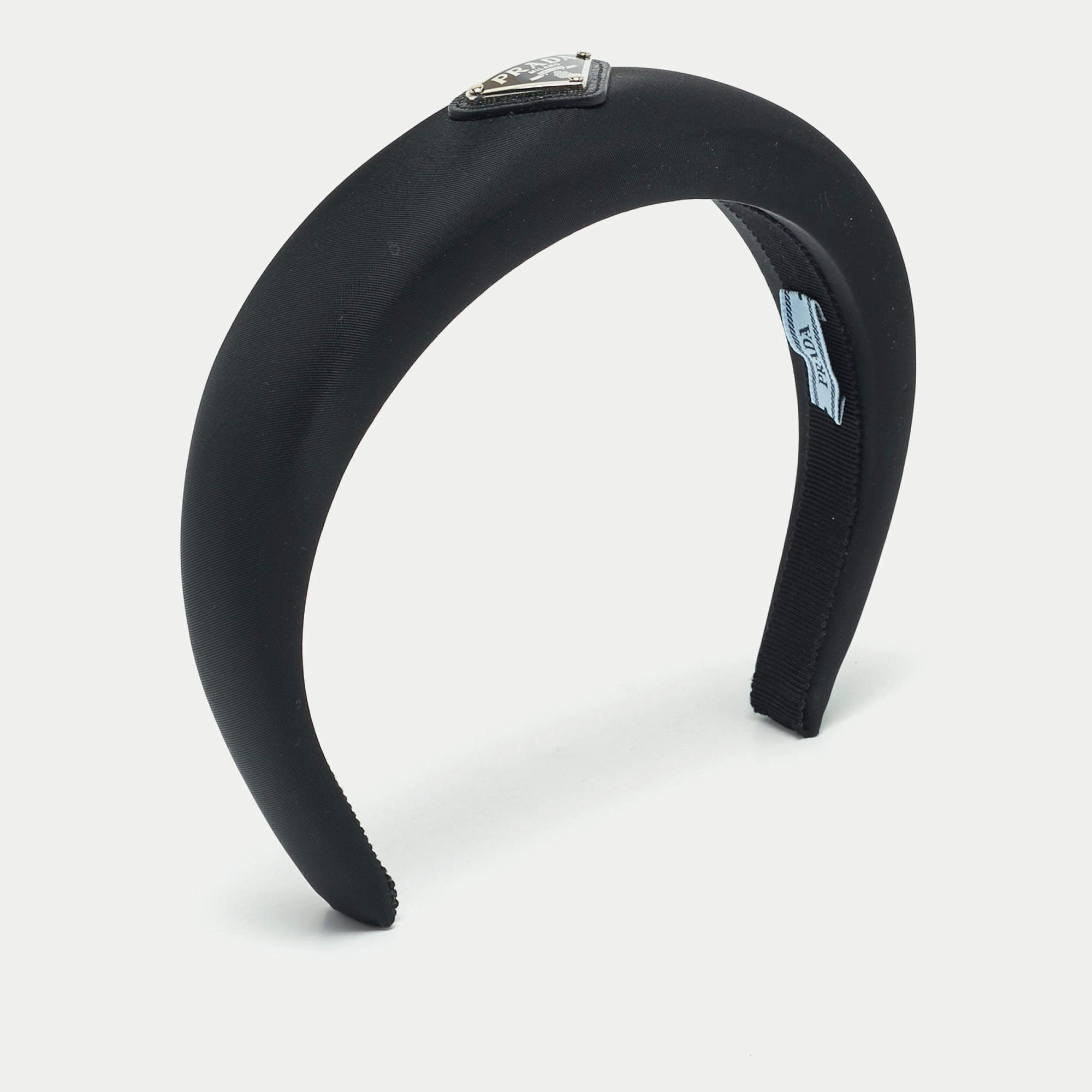 Pre Owned Prada Black Re-Nylon Wide Headband