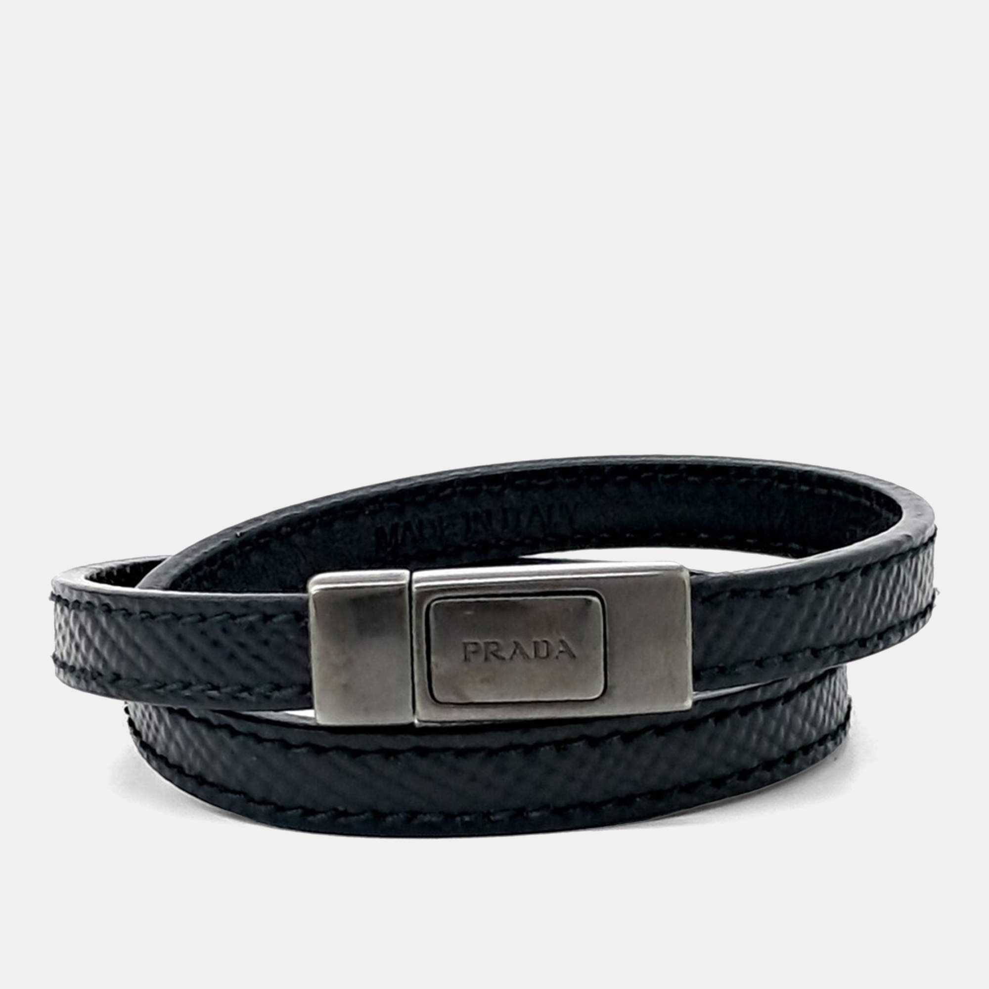 Pre Owned Prada Leather Bracelet