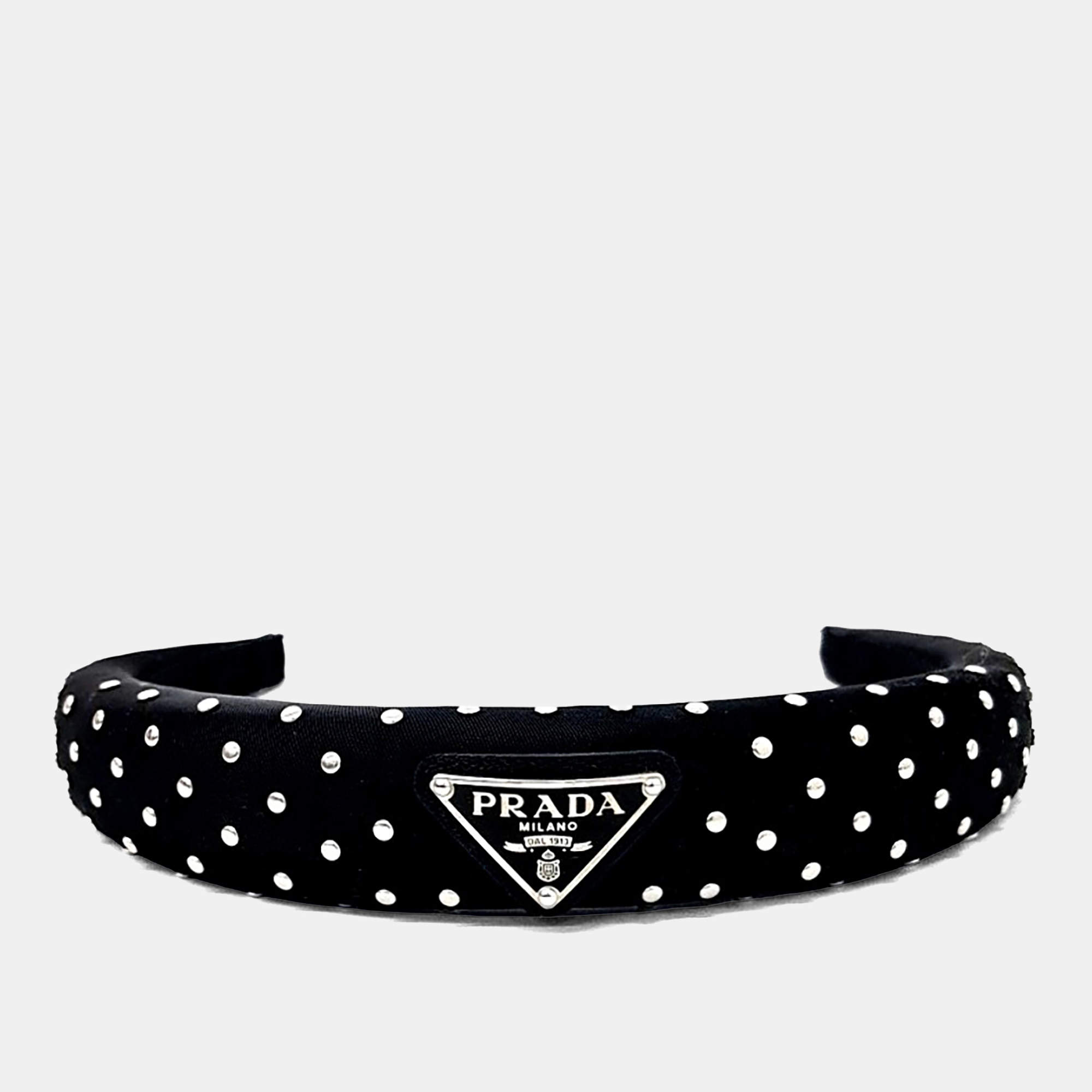 Pre Owned Prada Black Re-Nylon Hairband