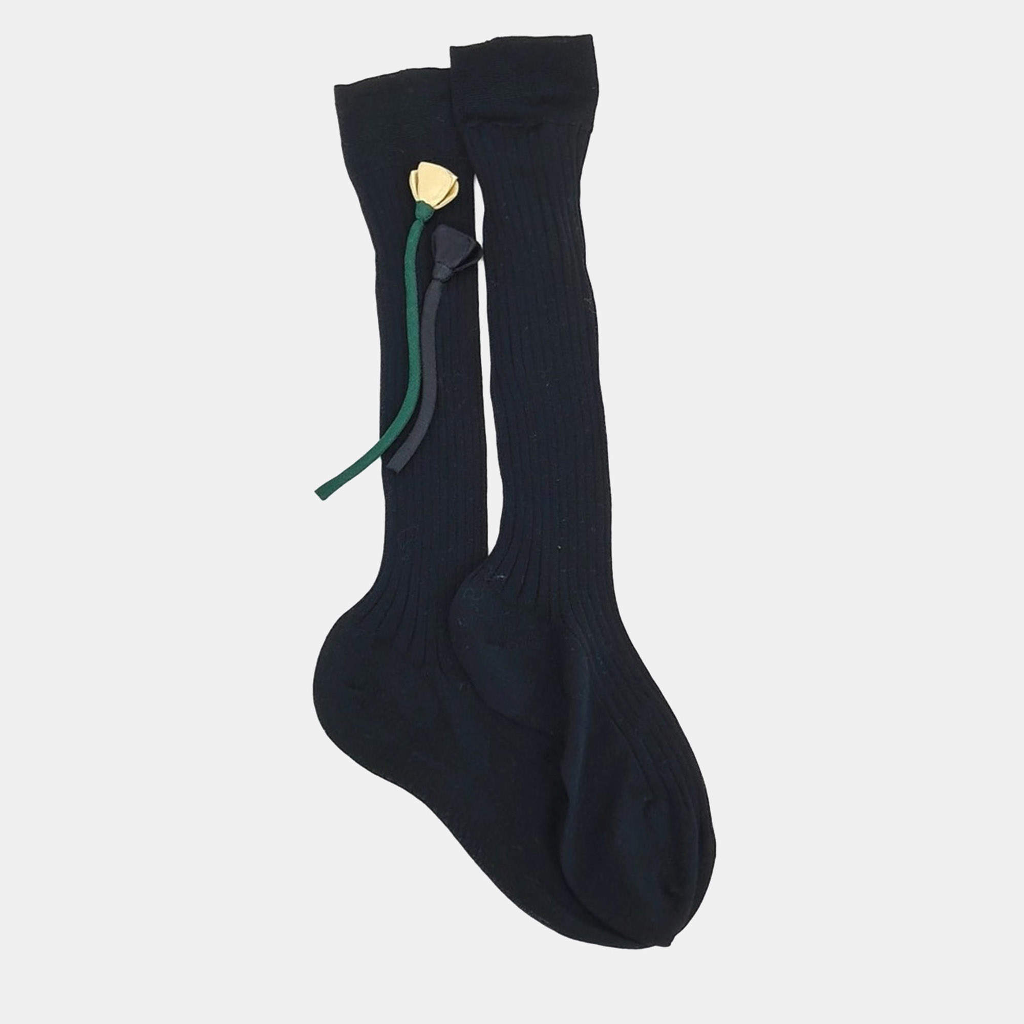 Pre Owned Prada Black Fabric Socks