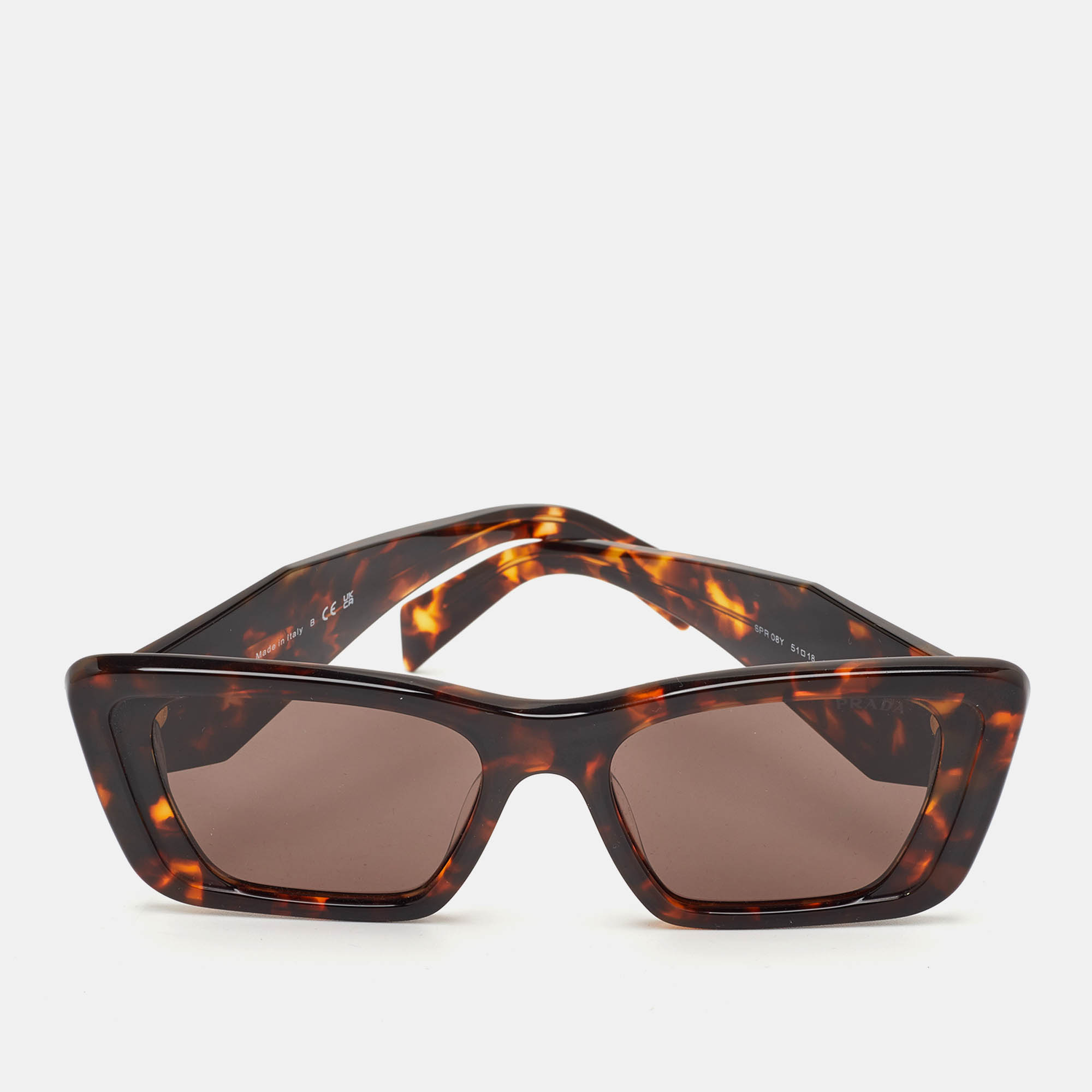 Pre Owned Prada Brown/Tortoise Acetate Sunglasses