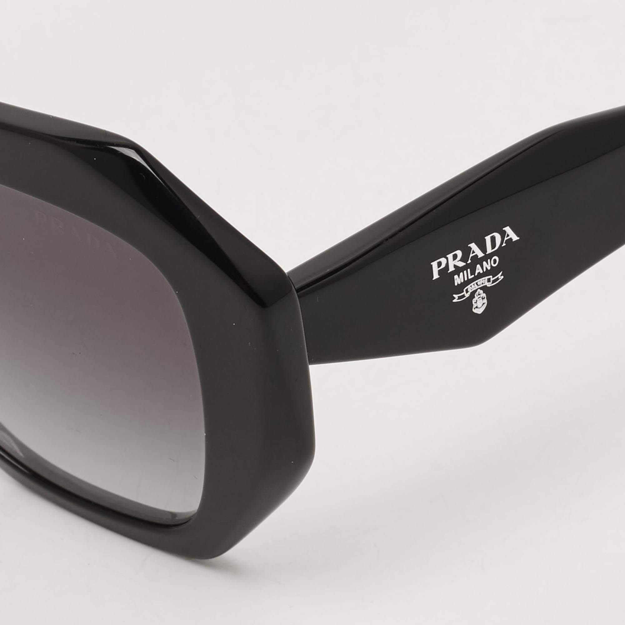 Prada White/ Slate Grey SPR24Y Rectangular Runway Sunglasses Prada