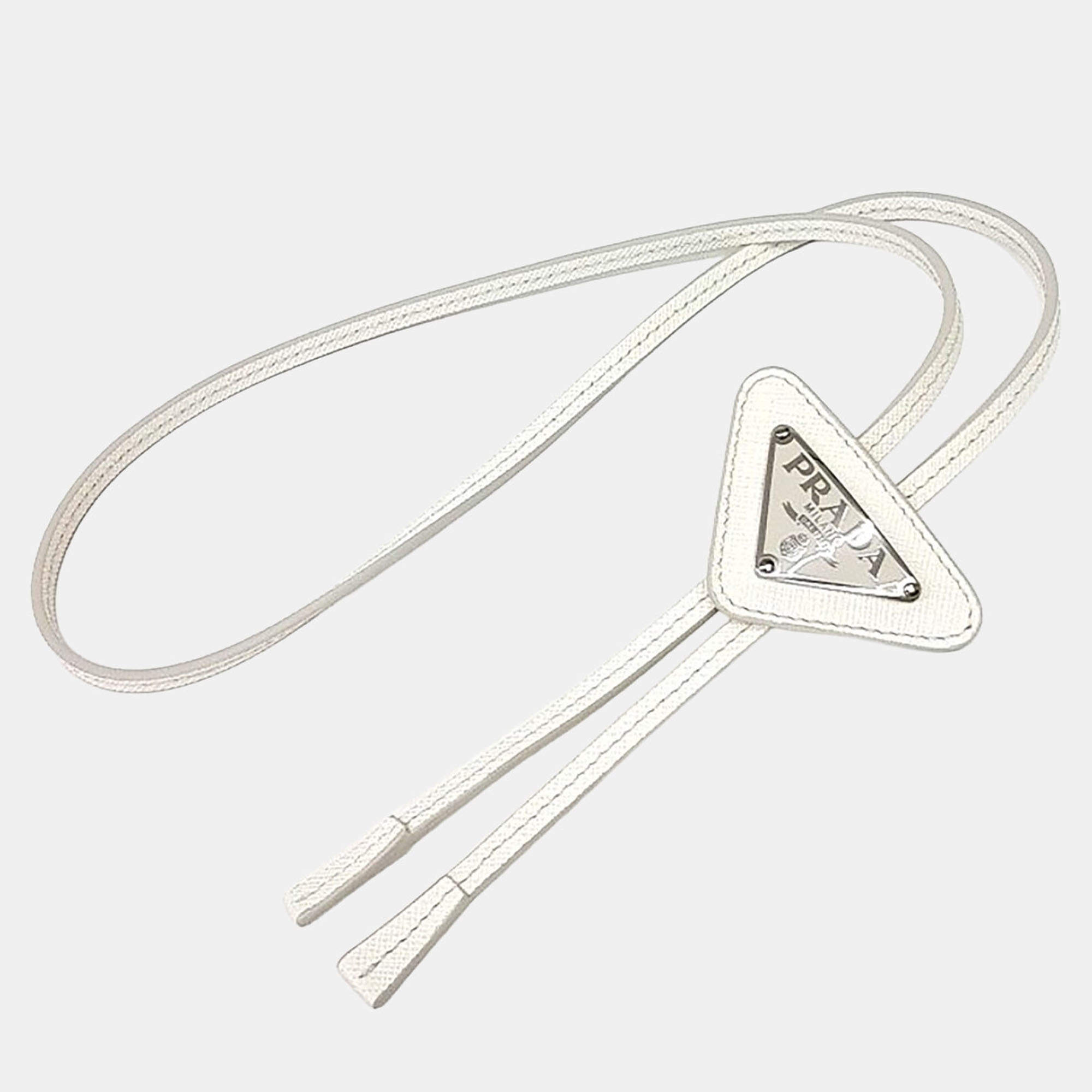 Pre Owned Prada Saffiano Leather Bolo Tie