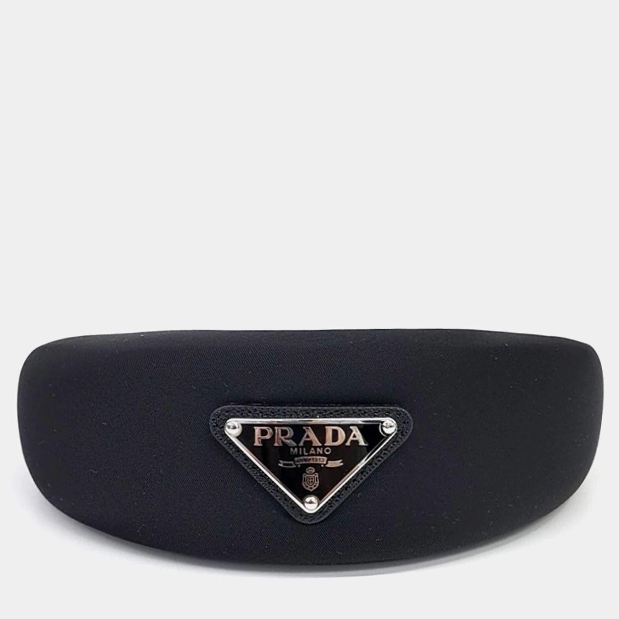 Pre Owned Prada Re-Nylon Black Hairband