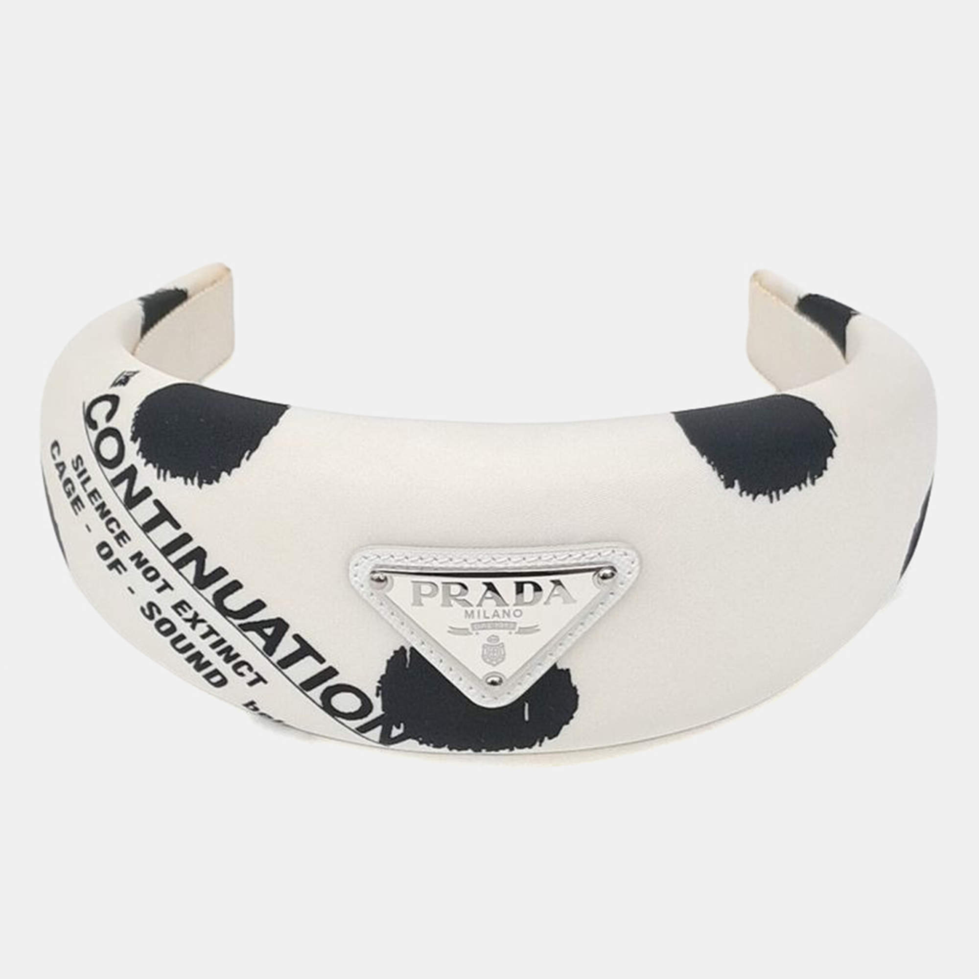 Pre Owned Prada White Fabric hairband