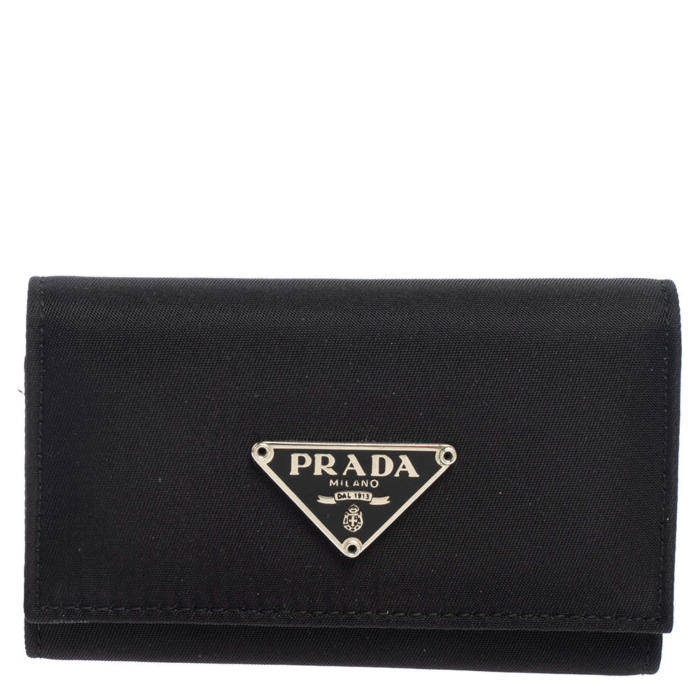 Prada Black Nylon Key Case