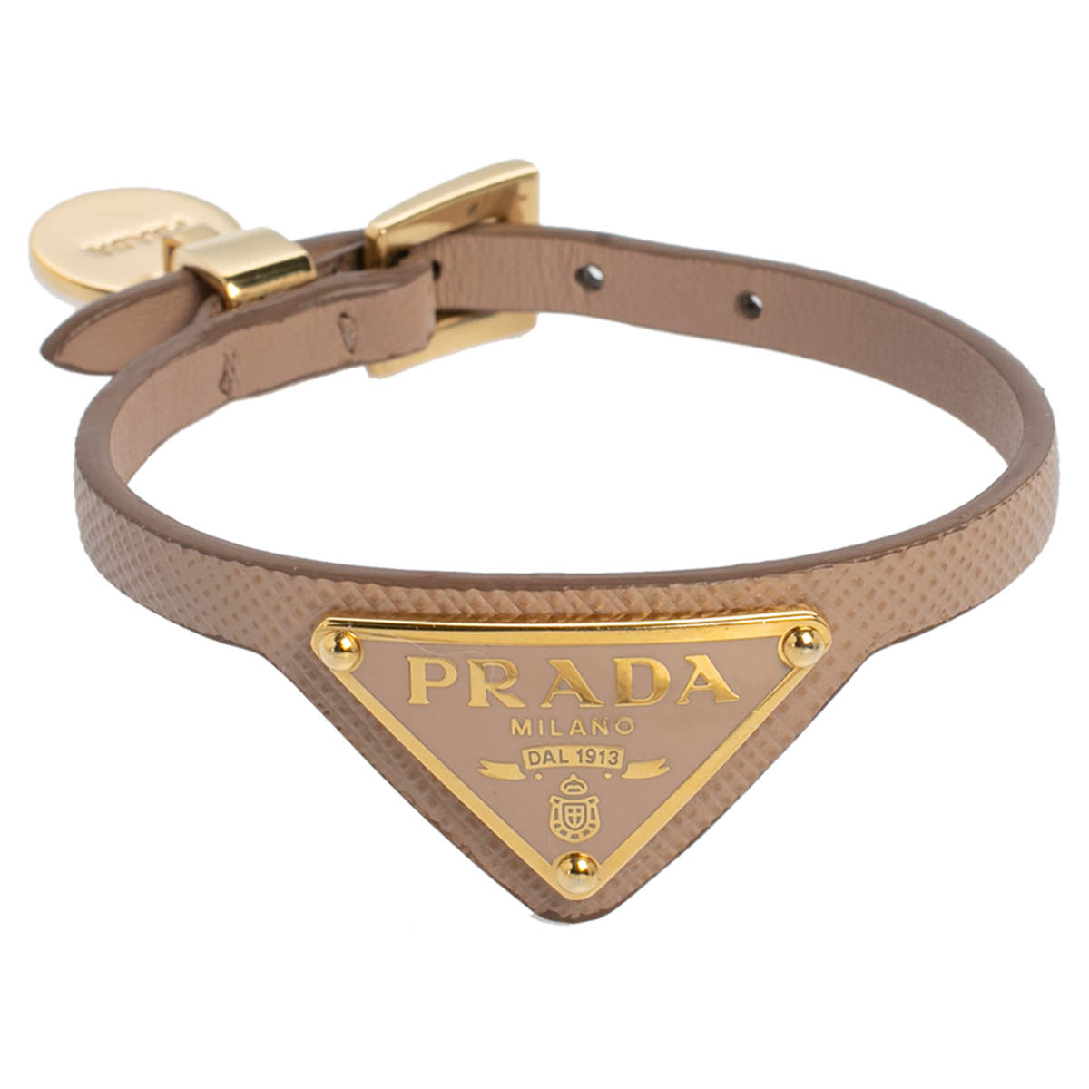 Pre Owned سوار ملتف برادا جلد سافيانو وردي داكن 