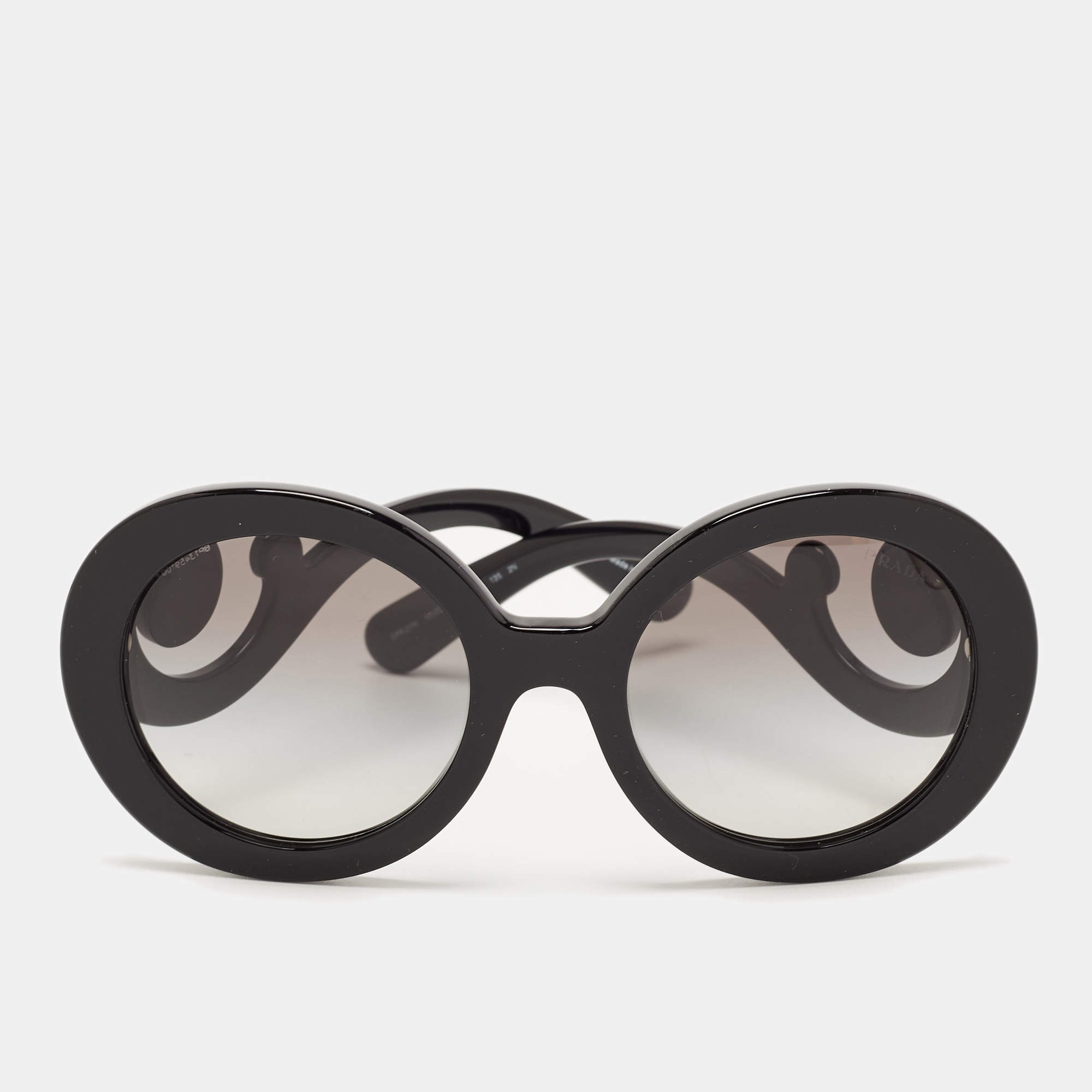 Prada Black Gradient SPR27N Baroque Round Sunglasses