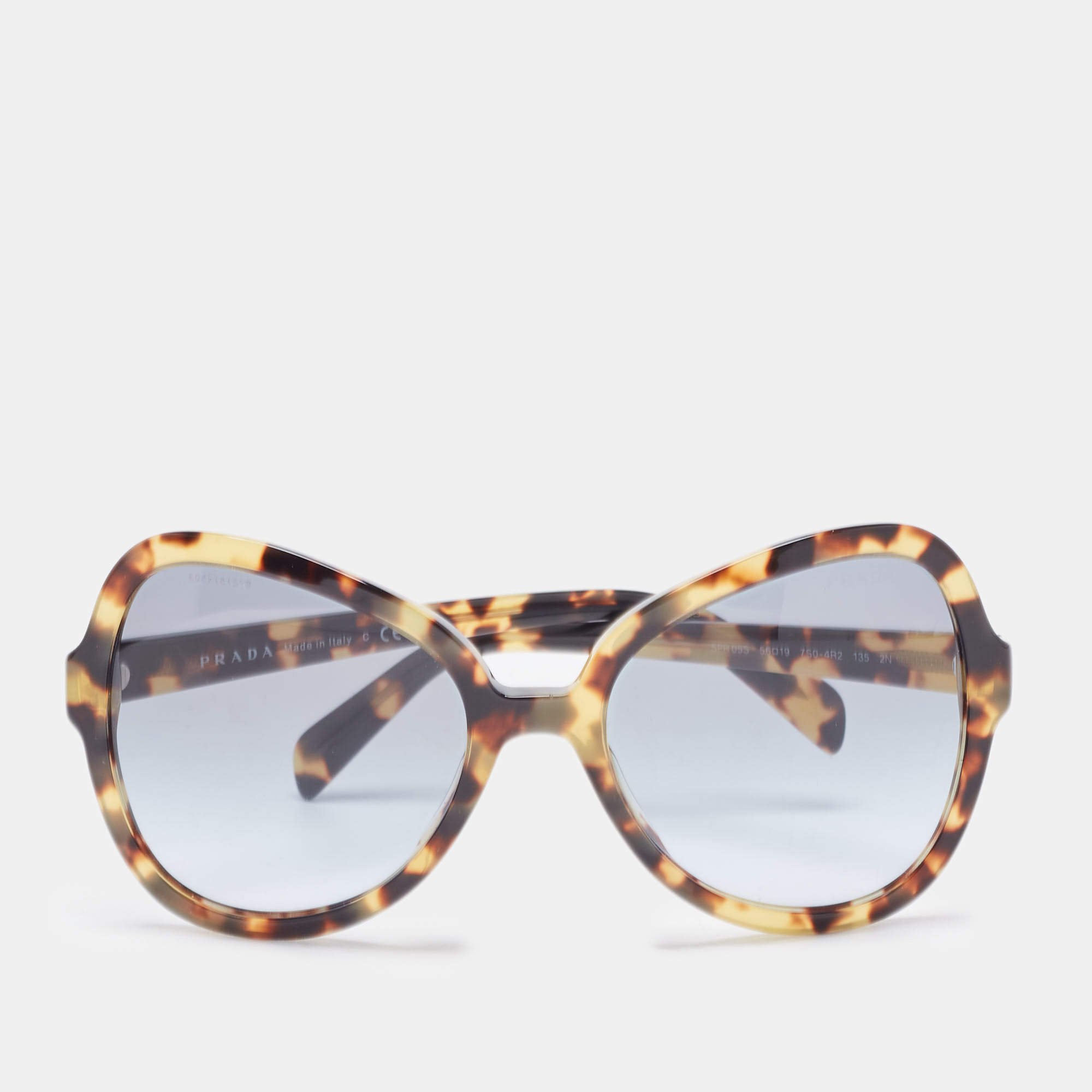 Prada Tortoise Brown Gradient SPR05S Oversized Sunglasses