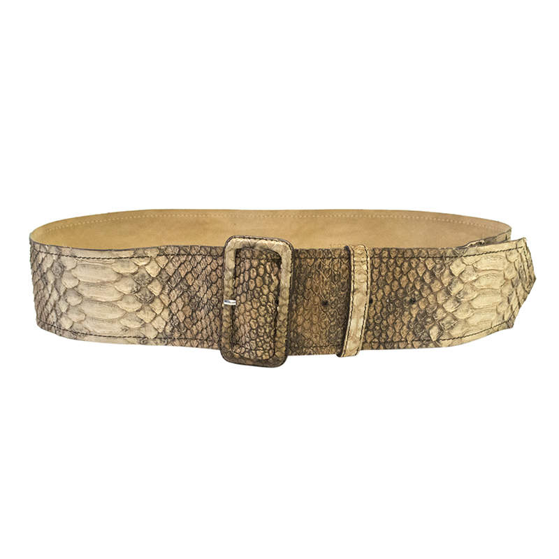Prada Beige Python Waist Belt 85CM