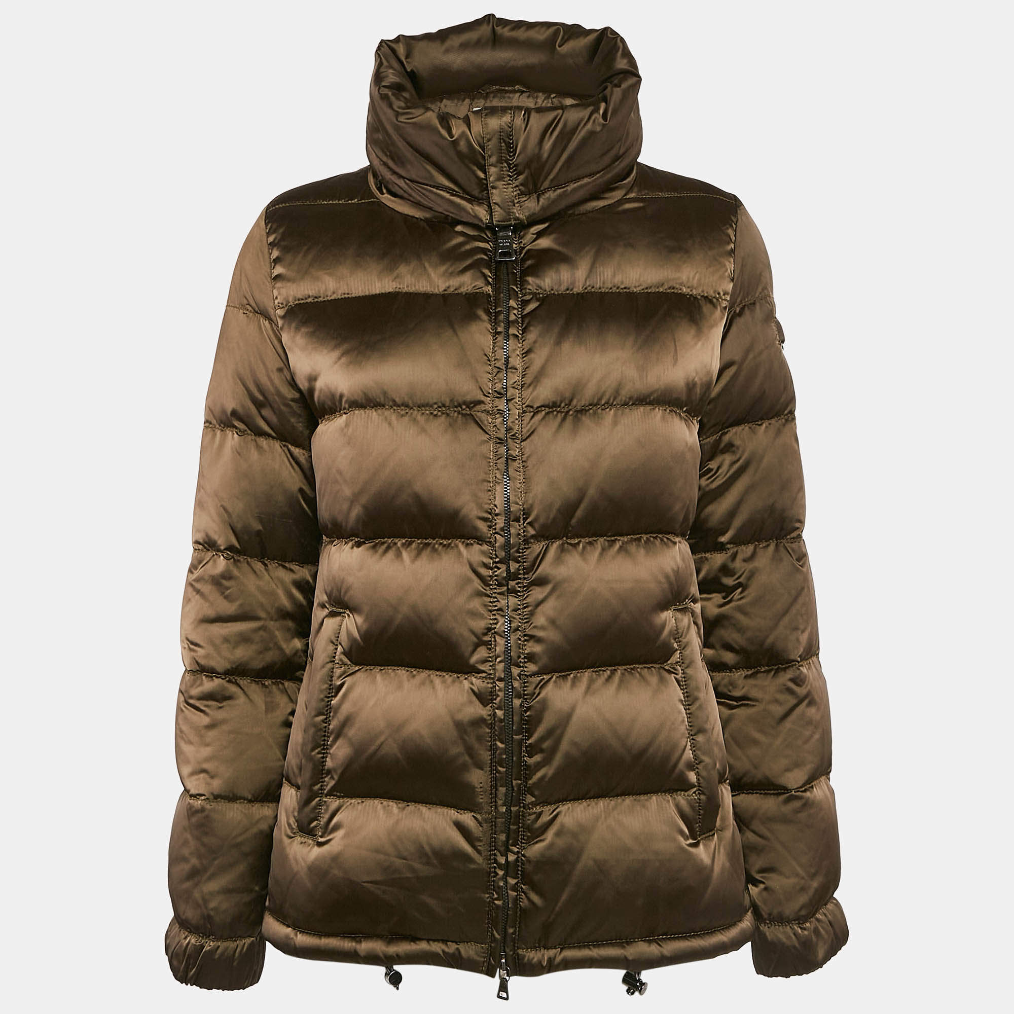 Prada Green Nylon Quilted Down Jacket M