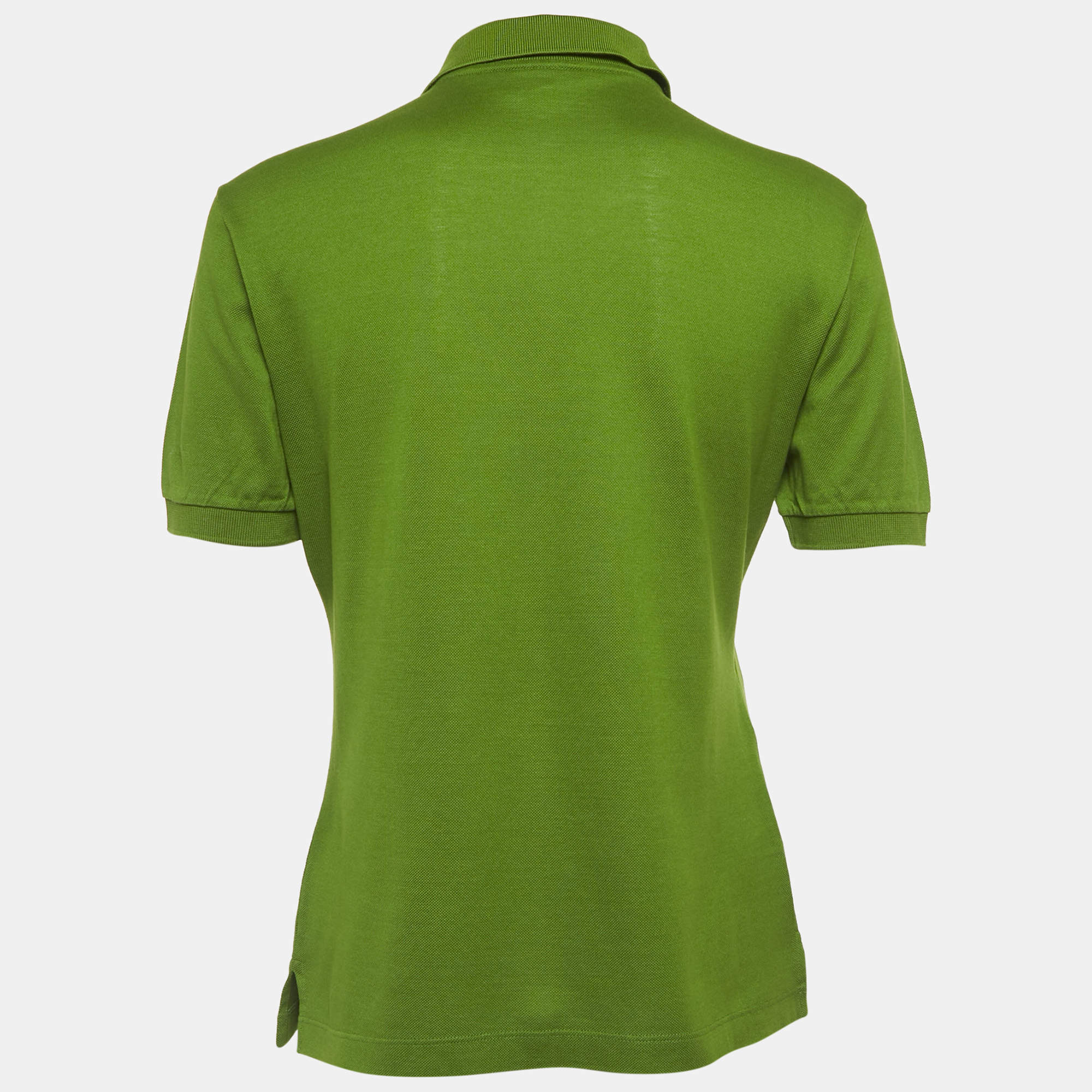 トップス SS1996 PRADA WOMEN POCKET POLO SHIRT Prada Women's Striped Collar Sleeve 1/2 Zip Polo Shirt Top