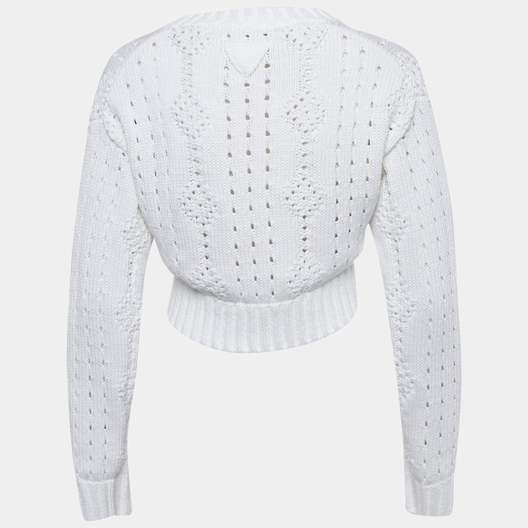 Prada Black Cashmere Elbow-Patch Detail Cardigan M Prada | TLC