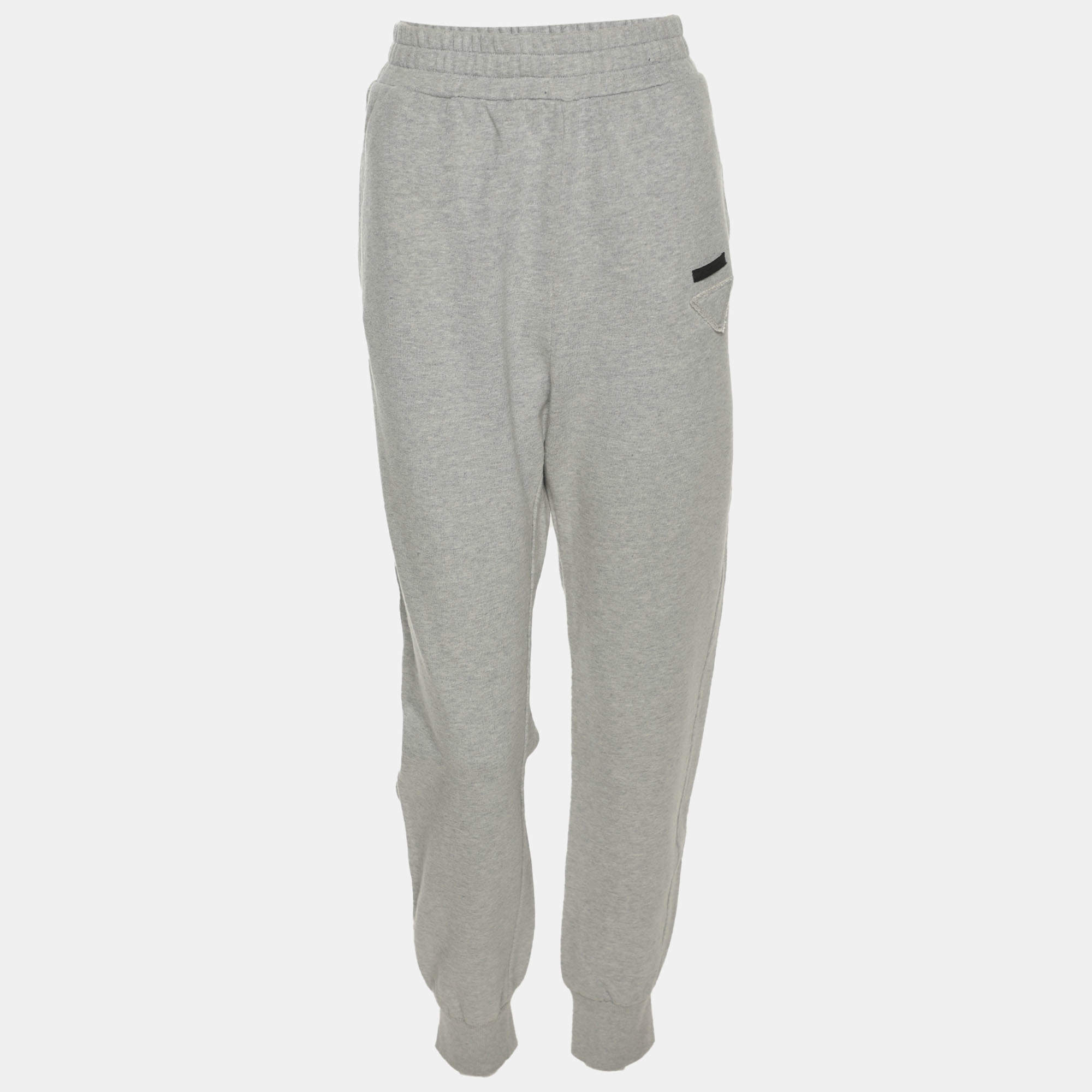 Pre Owned Prada Grey Jersey Jogger M