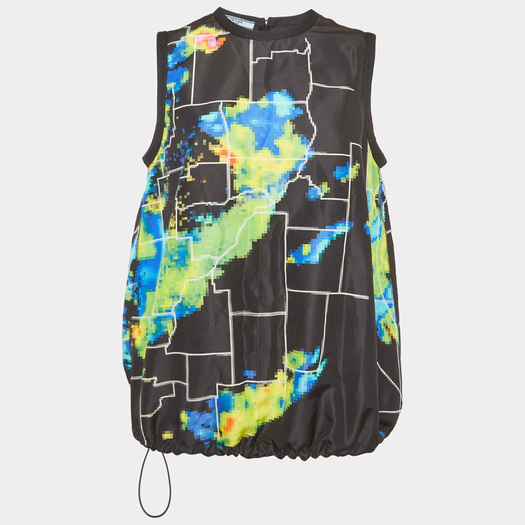مملوكة مسبقًا Prada ‘Radar’ Pixelated Ripstop Graphic Nylon Vest M
