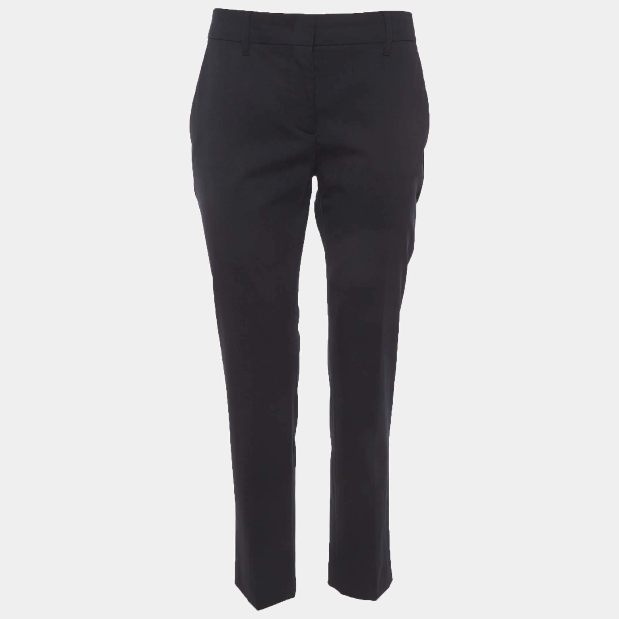 Pre Owned Prada Navy Blue Wool Blend Regular Fit Trouser M