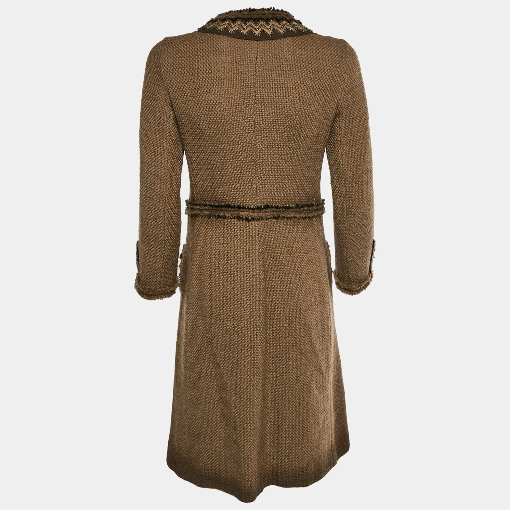 Prada Beige Double Breasted Belted Trench Coat M Prada | TLC