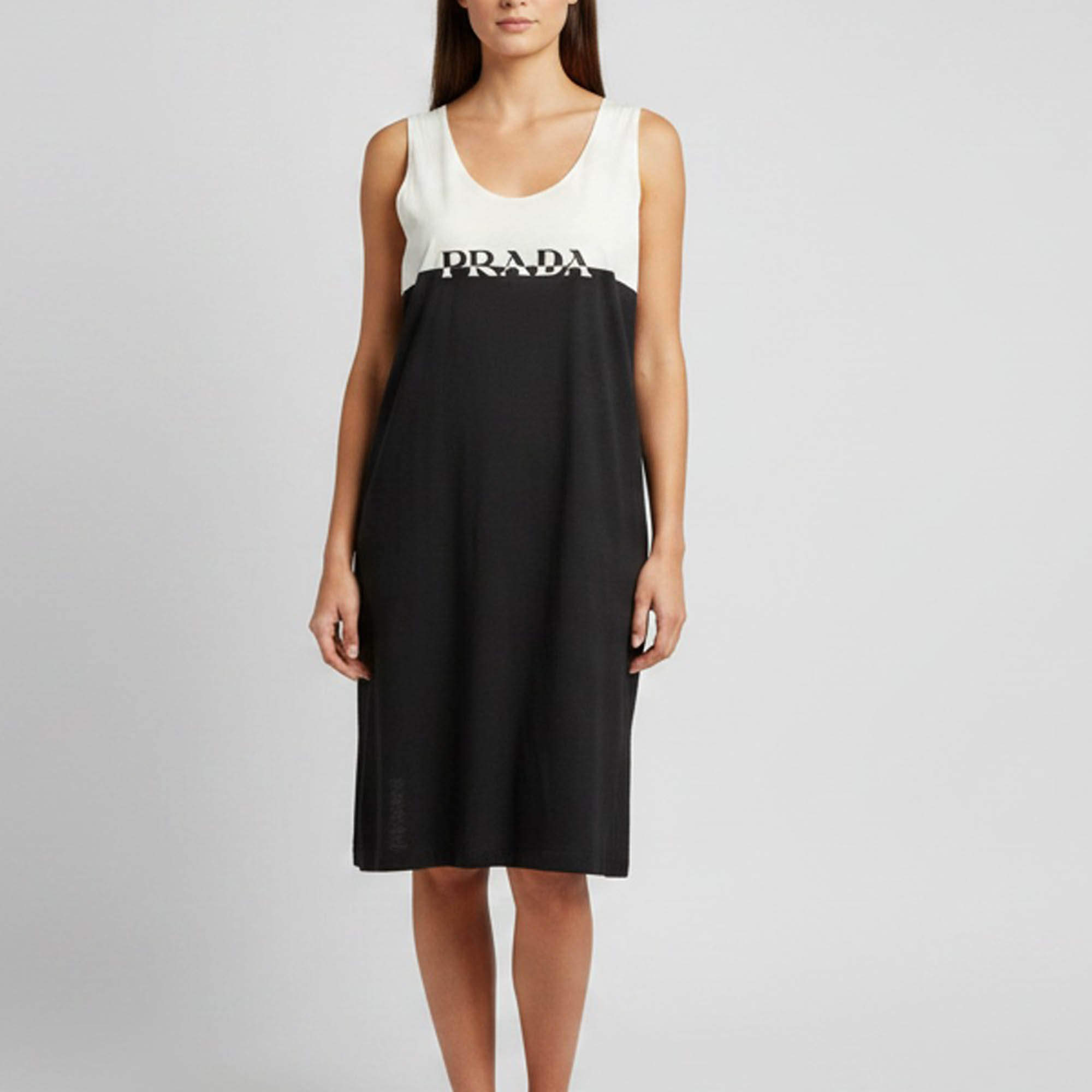 Prada Black Crepe Cady Chain Halter Neck Dress S Prada | TLC
